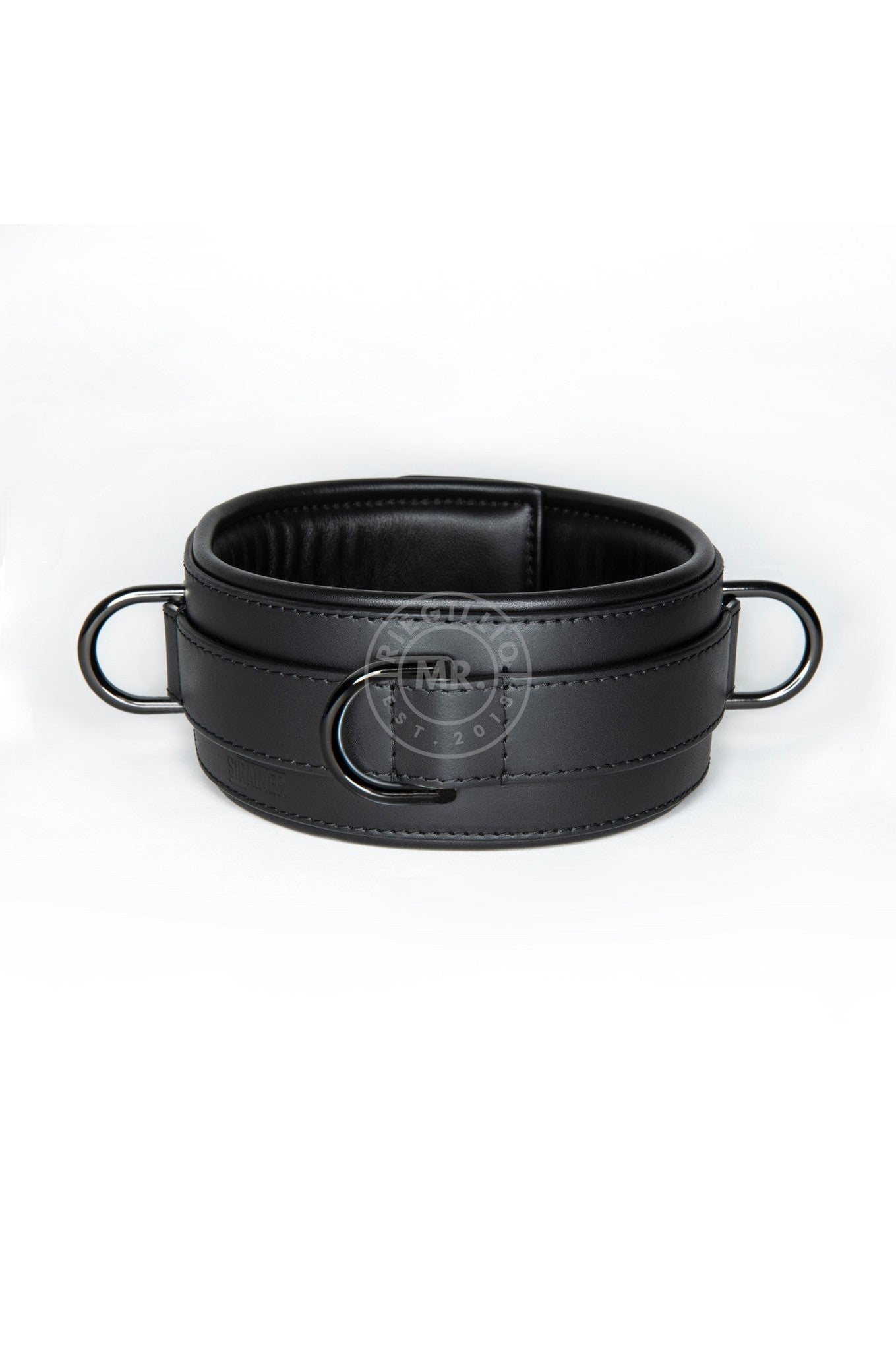 SIRAINER Leather Collar - Black at MR. Riegillio