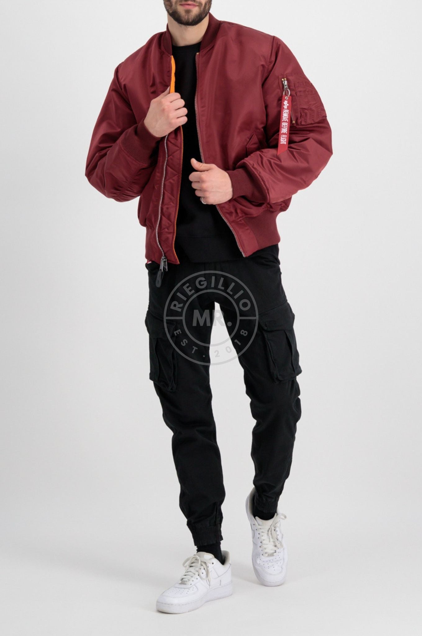 Alpha industries burgundy bomber hotsell