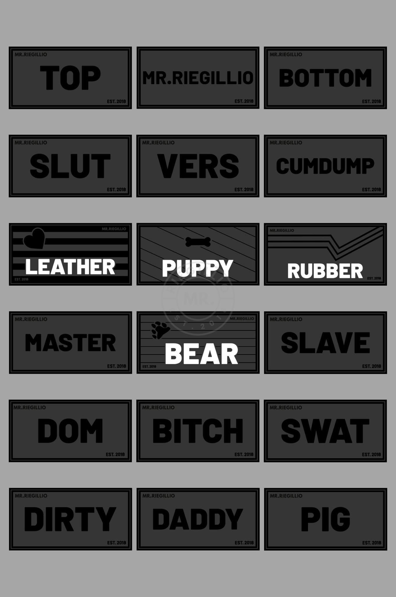 Rubber Velcro Patch - MR.RIEGILLIO at MR. Riegillio