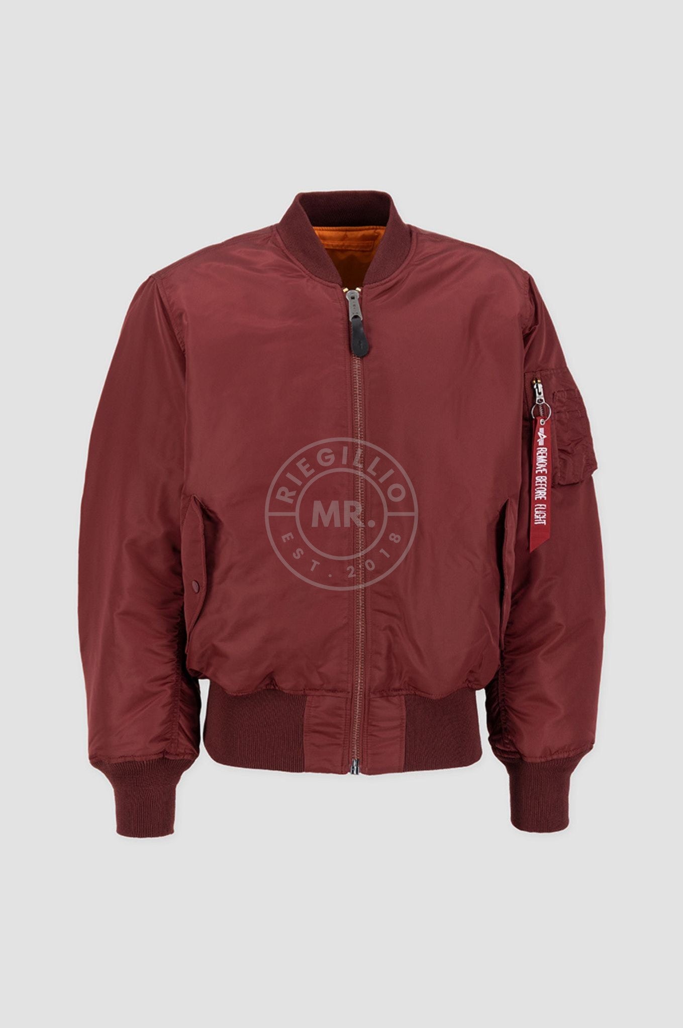 Alpha Industries MA-1 Bomber Jacket - Burgundy-at MR. Riegillio