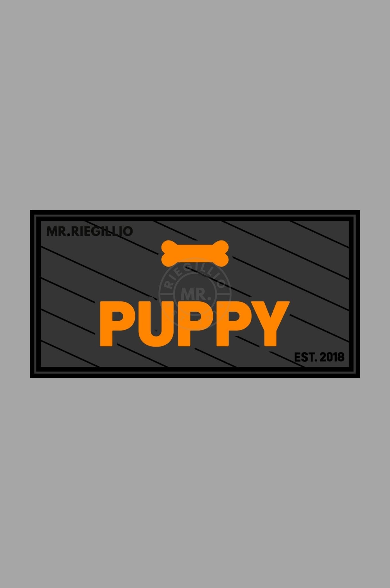 Rubber Velcro Patch - PUPPY - Orange at MR. Riegillio
