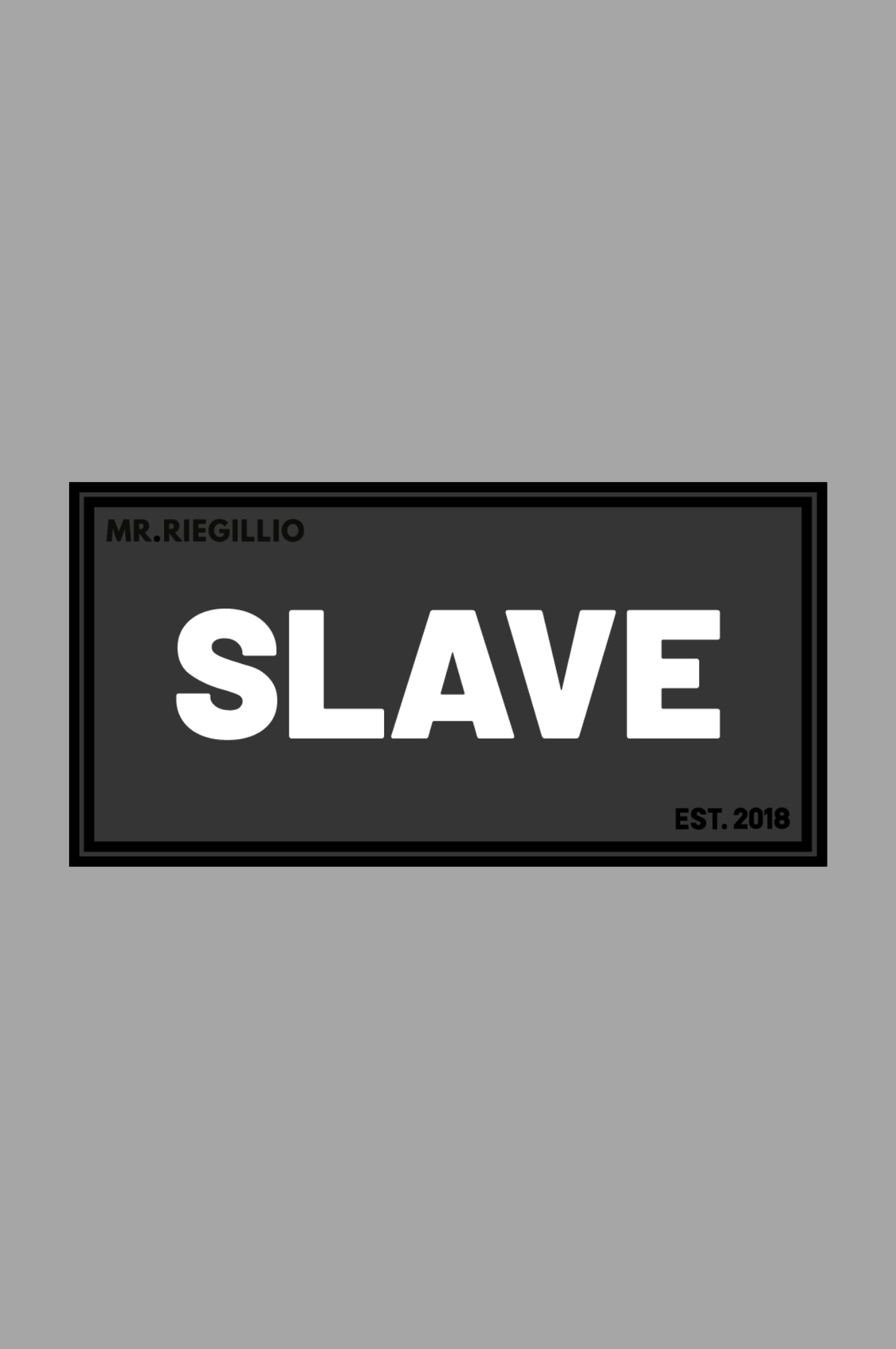 Rubber Velcro Patch - SLAVE - White at MR. Riegillio