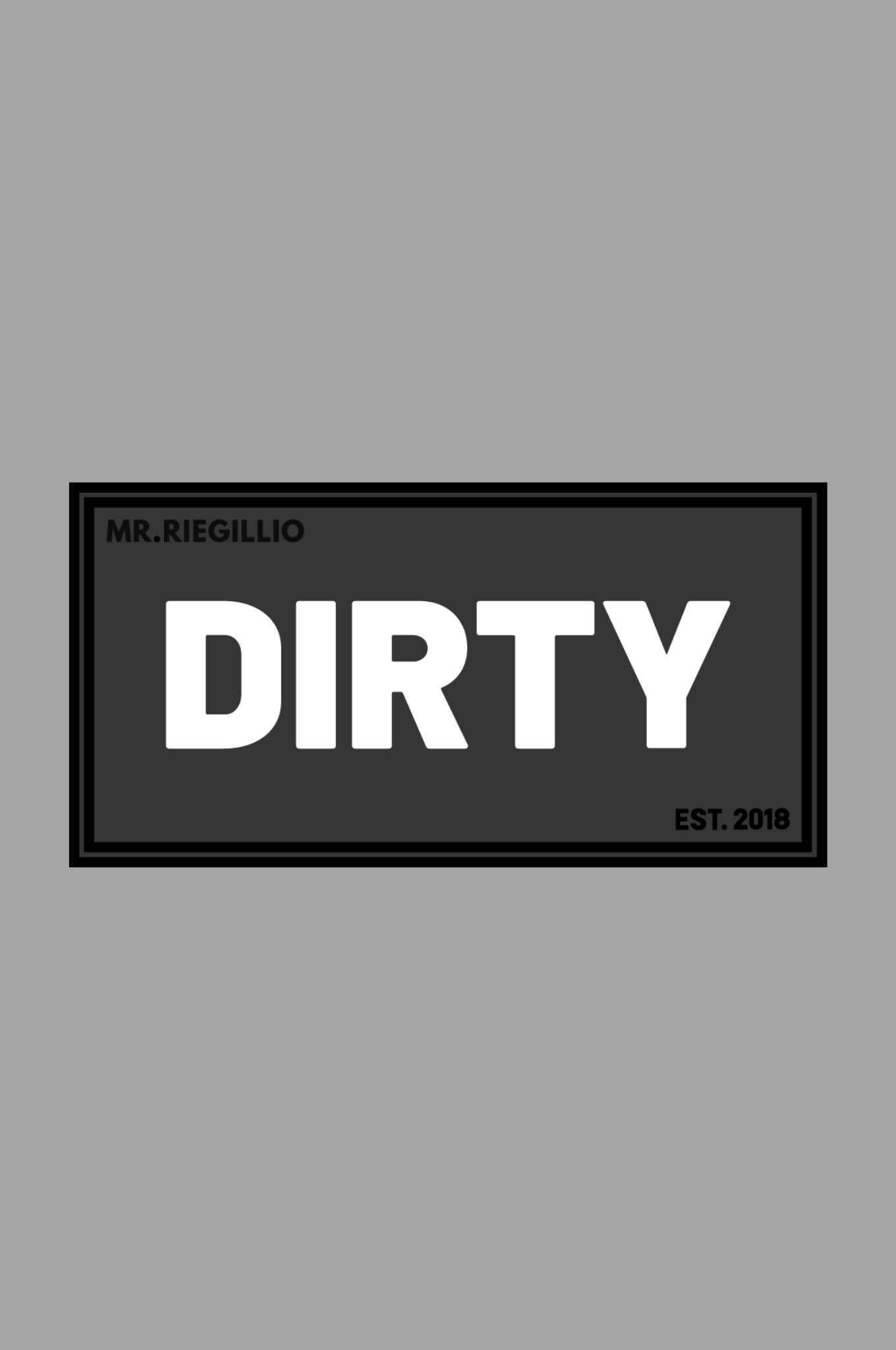Rubber Velcro Patch - DIRTY - White at MR. Riegillio