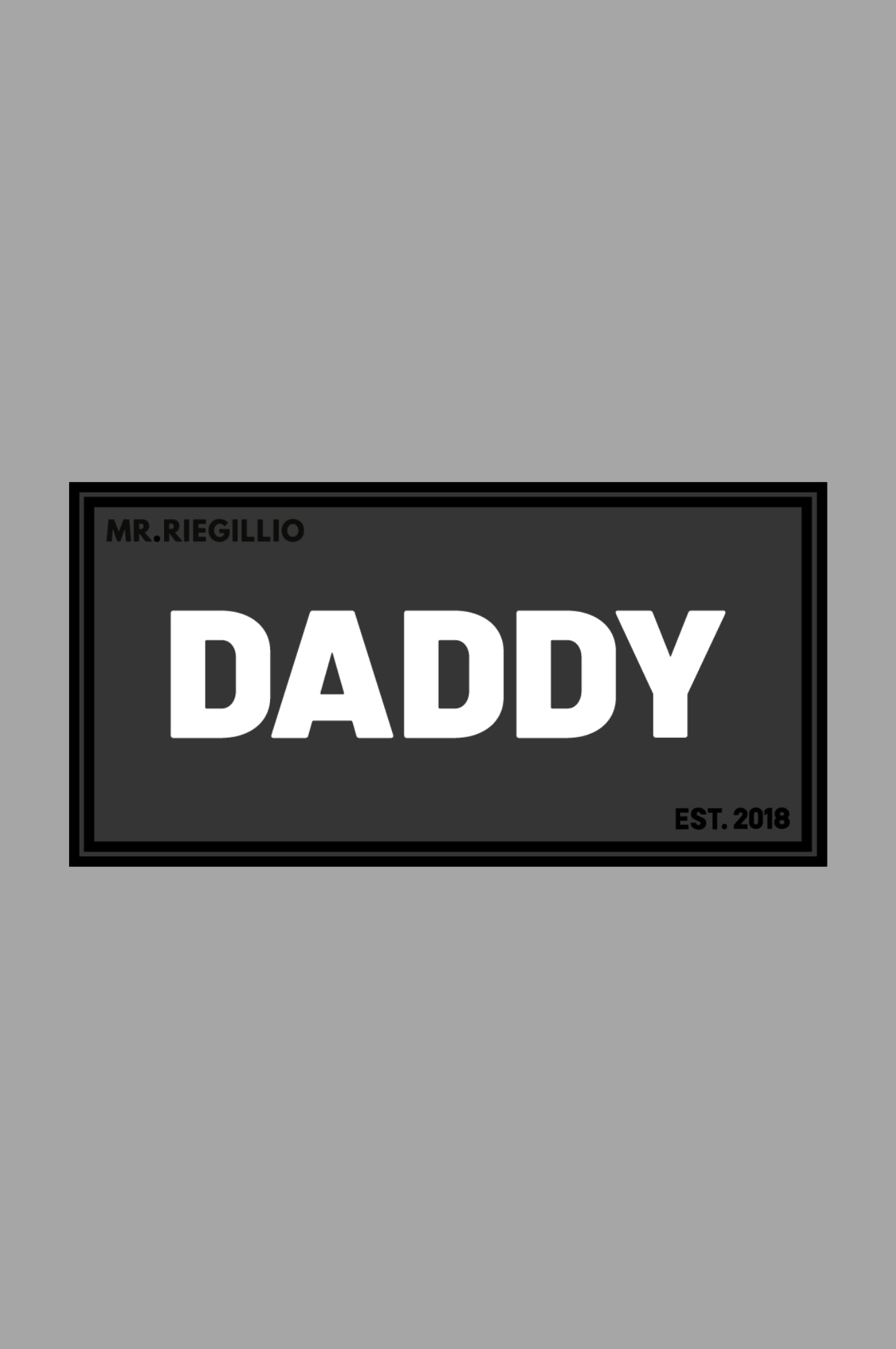 Rubber Velcro Patch - DADDY - White at MR. Riegillio