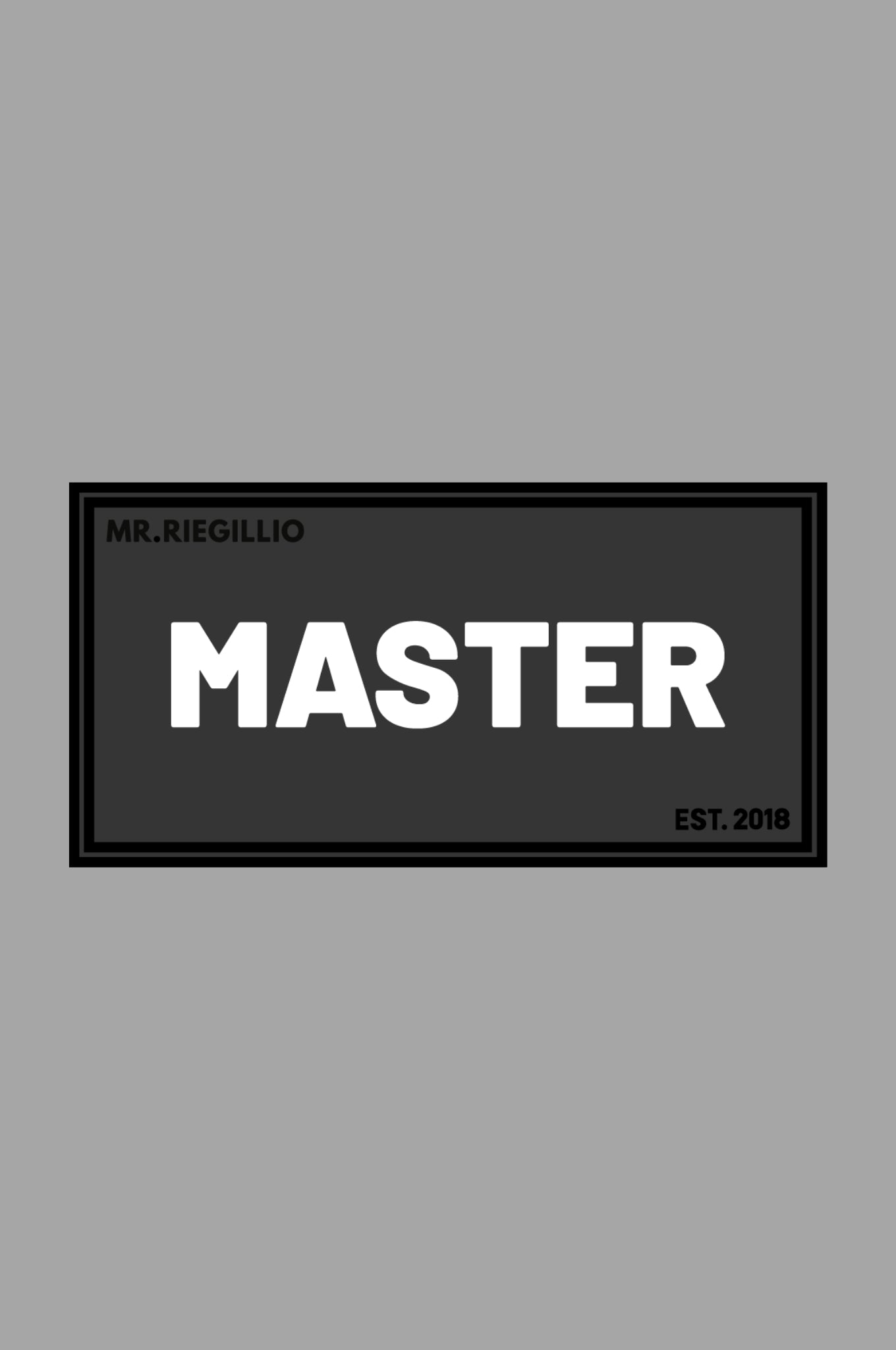 Rubber Velcro Patch - MASTER - White at MR. Riegillio