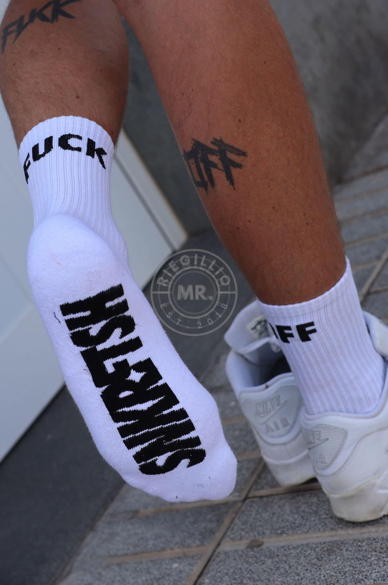 SNKRFTSH Socks - FUCK OFF at MR. Riegillio