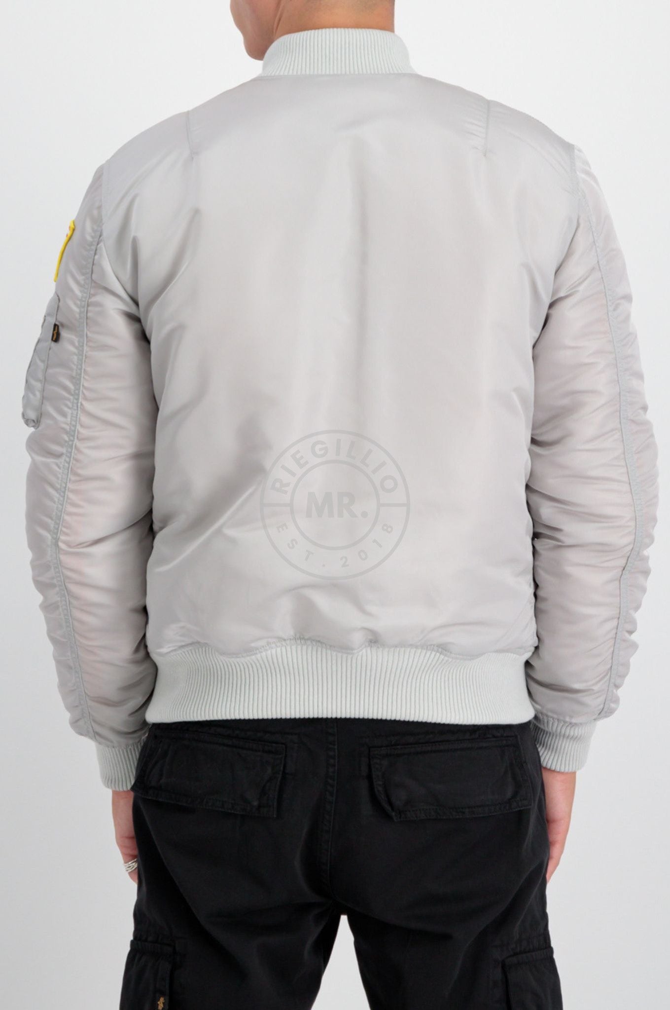 Alpha Industries MA-1 VF NASA Bomber Jacket - Pastel Grey at MR