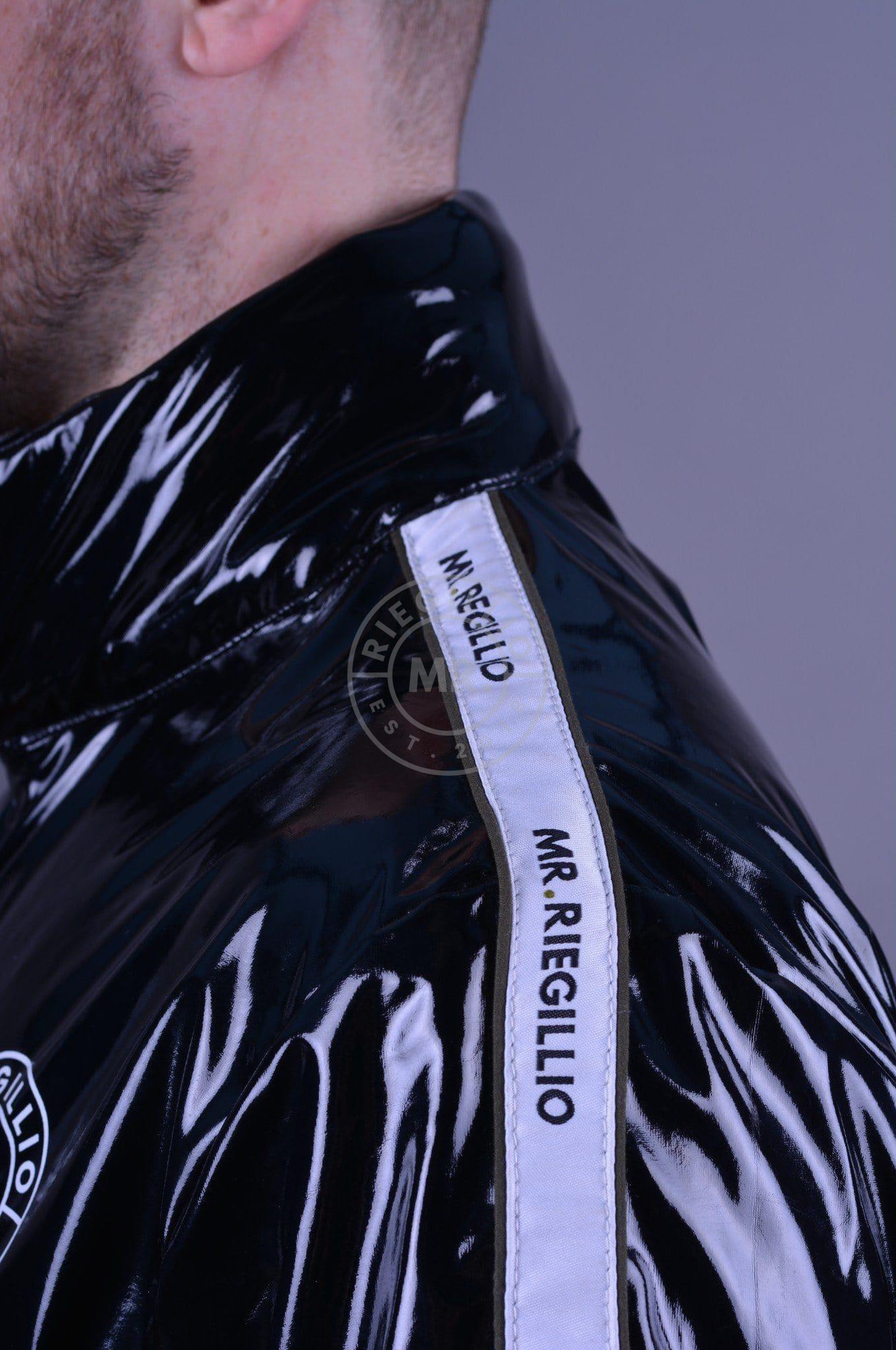 PVC Tracksuit Jacket - Logo Trim at MR. Riegillio