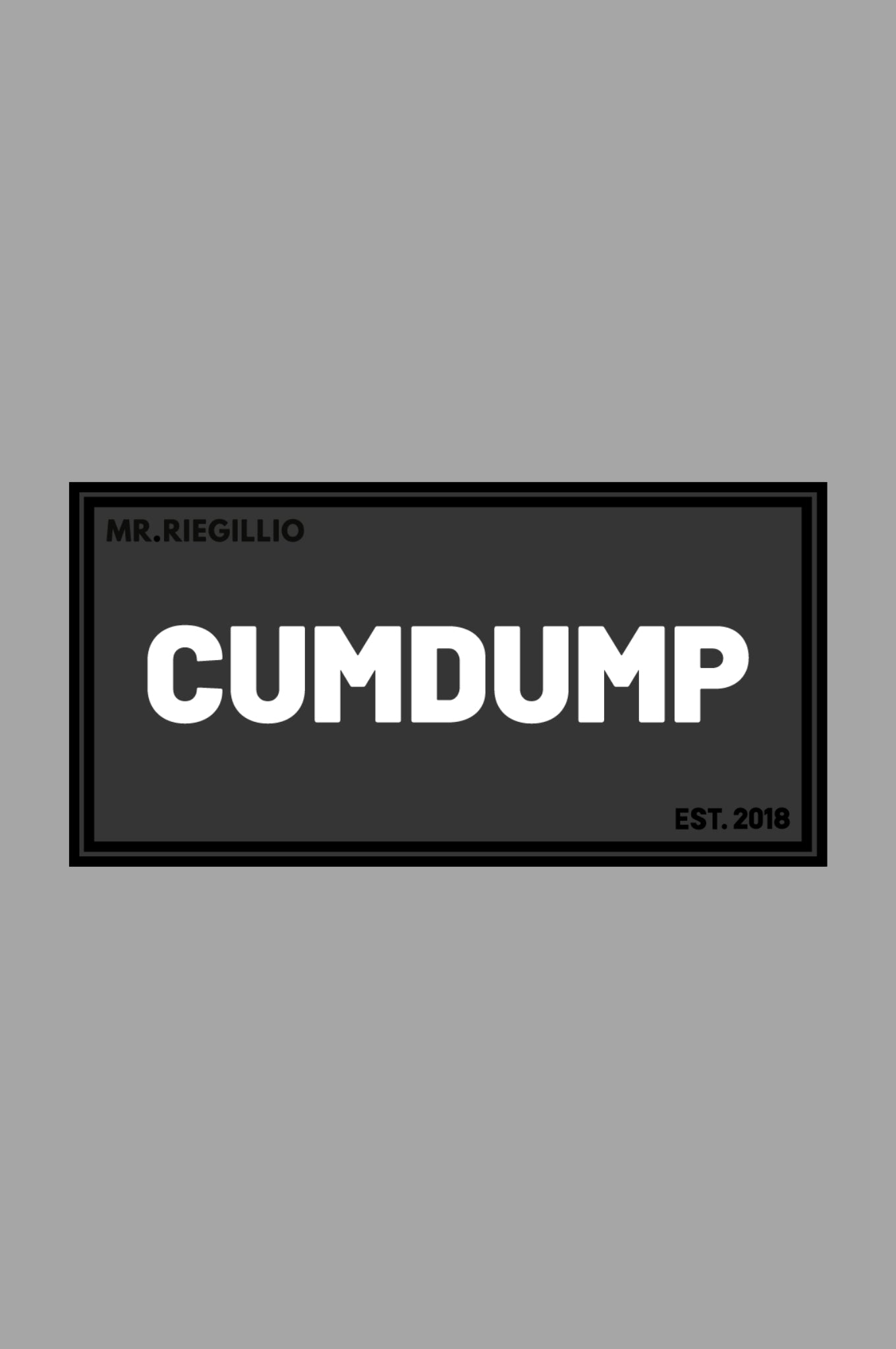Rubber Velcro Patch - CUMDUMP - White at MR. Riegillio