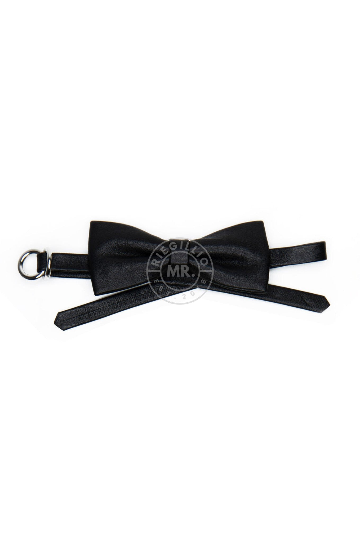 SIRAINER Black Leather Bow Tie at MR. Riegillio