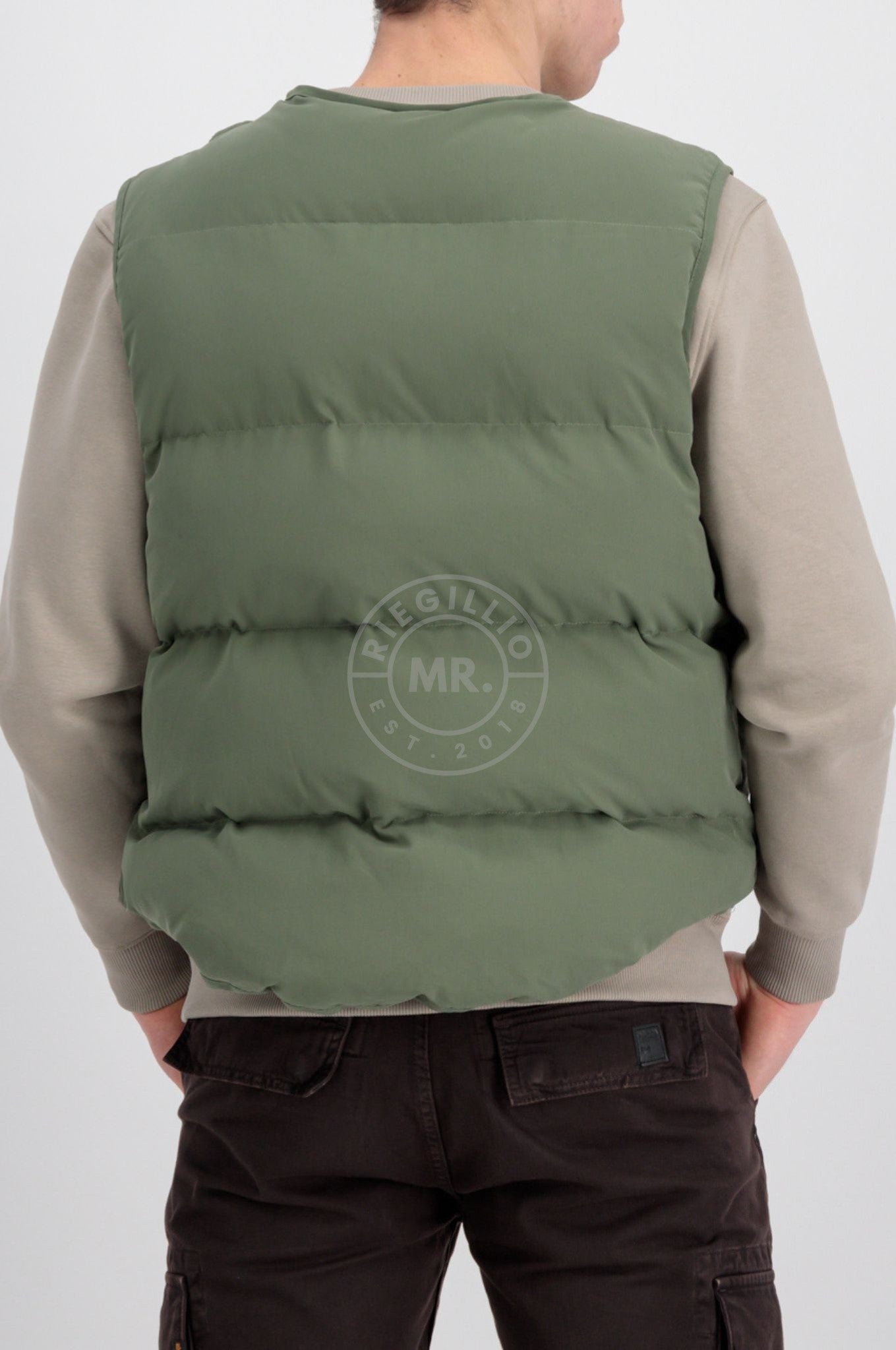 Alpha Industries Protector Puffer Vest - Sage Green at MR. Riegillio | Übergangsjacken