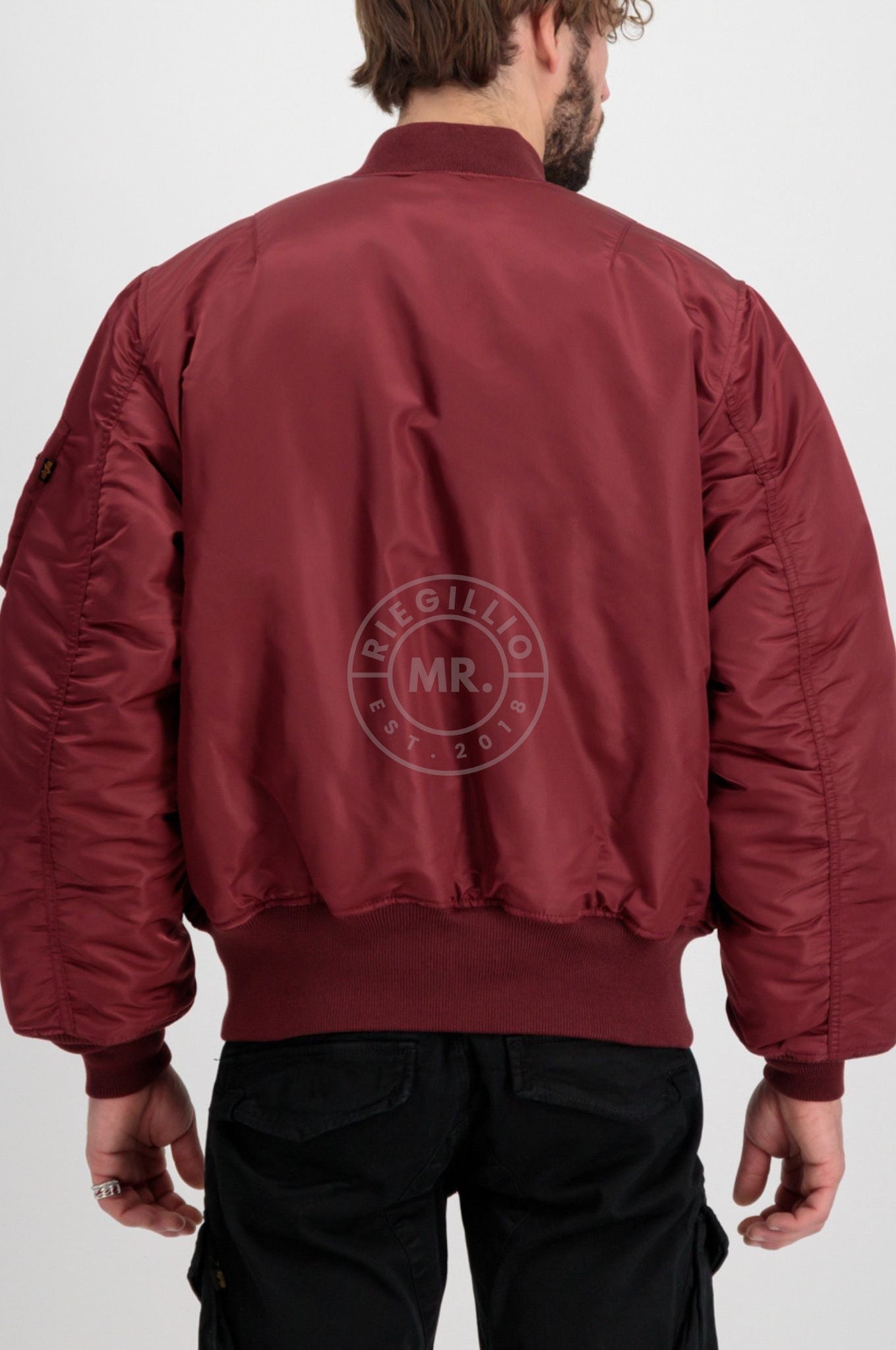 Alpha Industries MA-1 Bomber Jacket - Burgundy-at MR. Riegillio