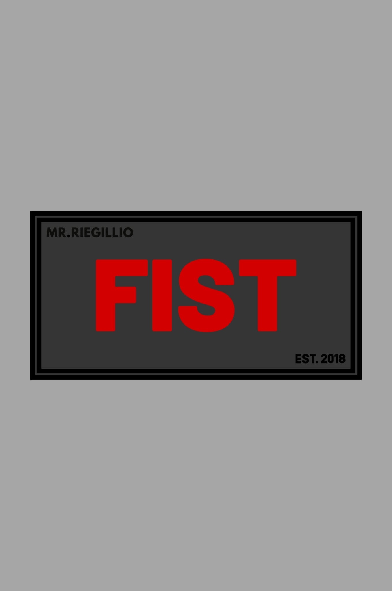 Rubber Velcro Patch - FIST - Red