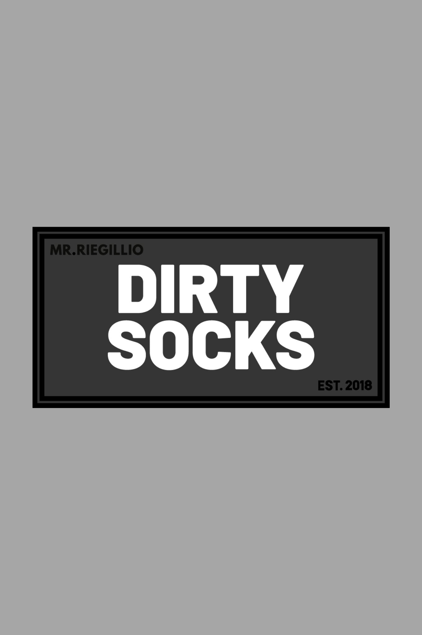 Rubber Velcro Patch - DIRTY SOCKS - White