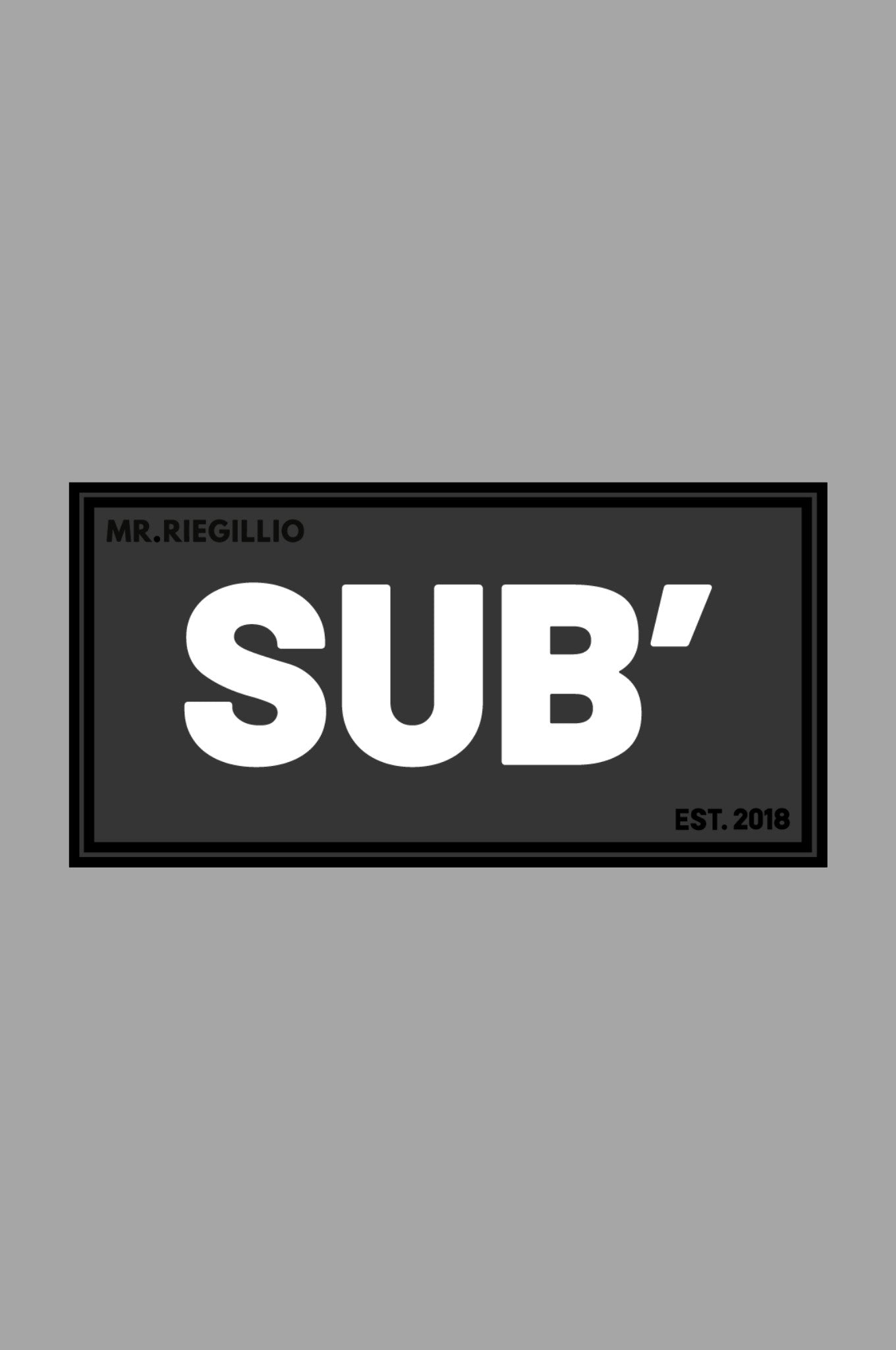 Rubber Velcro Patch - SUB' - White