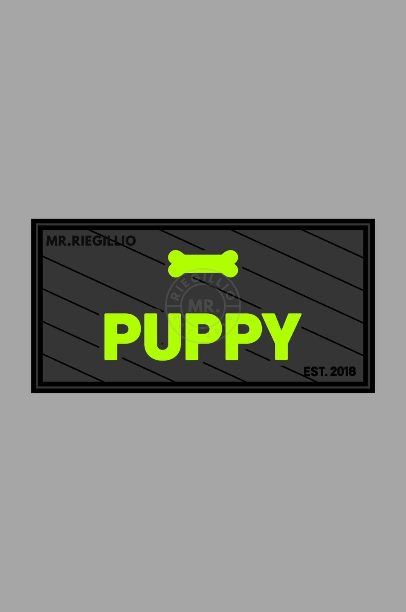 Rubber Velcro Patch - PUPPY - Green at MR. Riegillio
