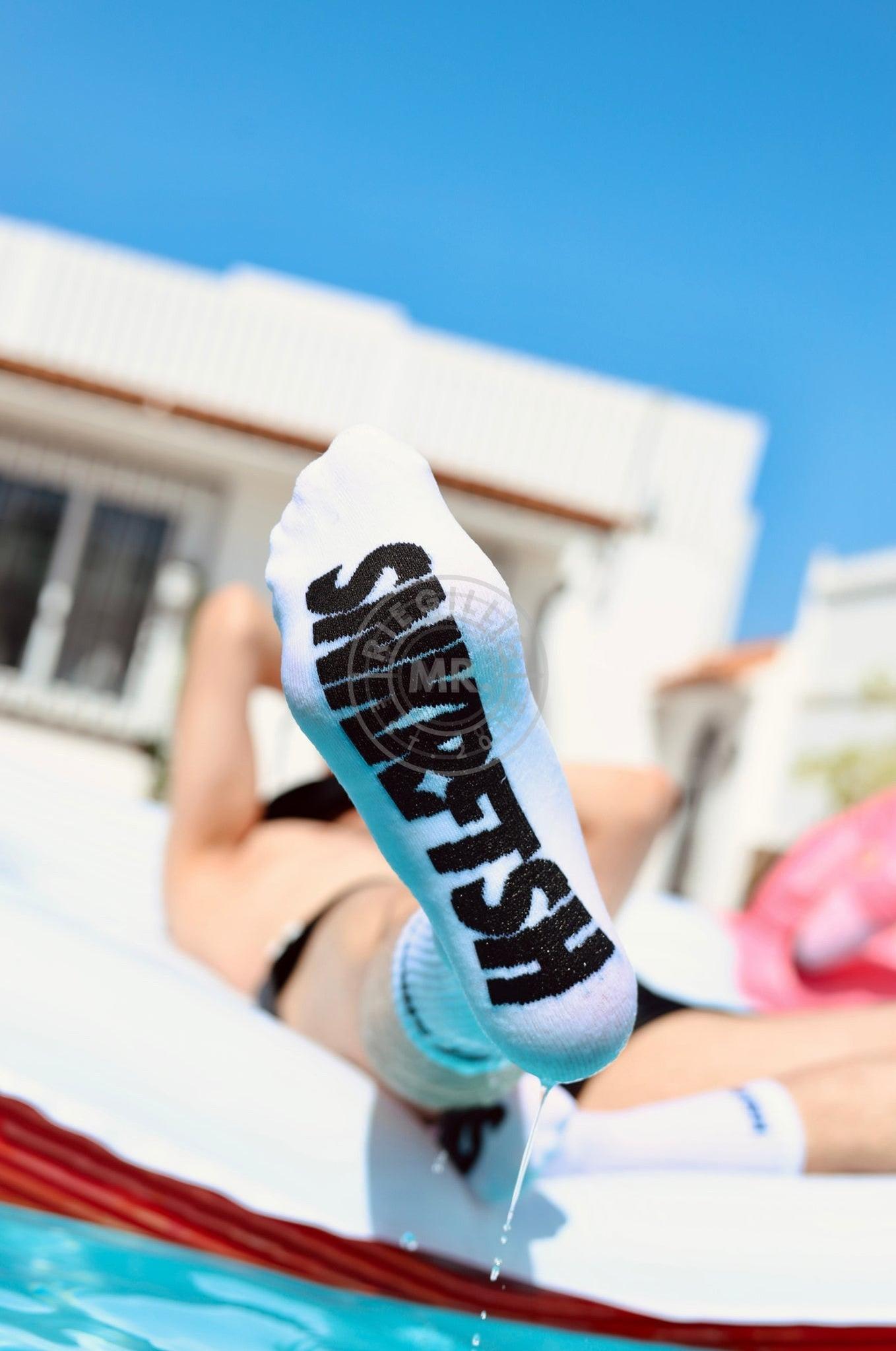 SNKRFTSH Crew Socks White at MR. Riegillio