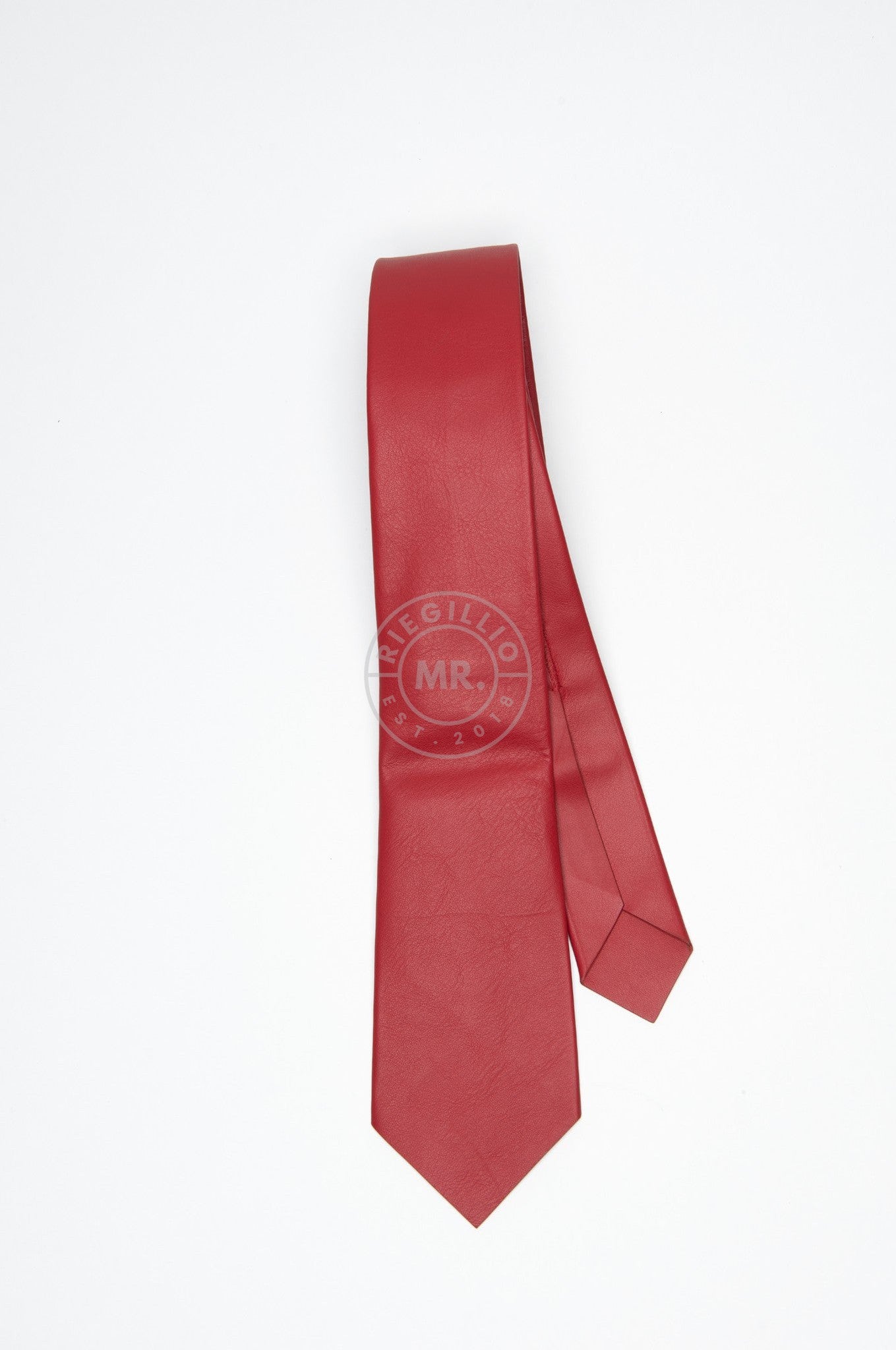 SIRAINER Red Leather Tie at MR. Riegillio