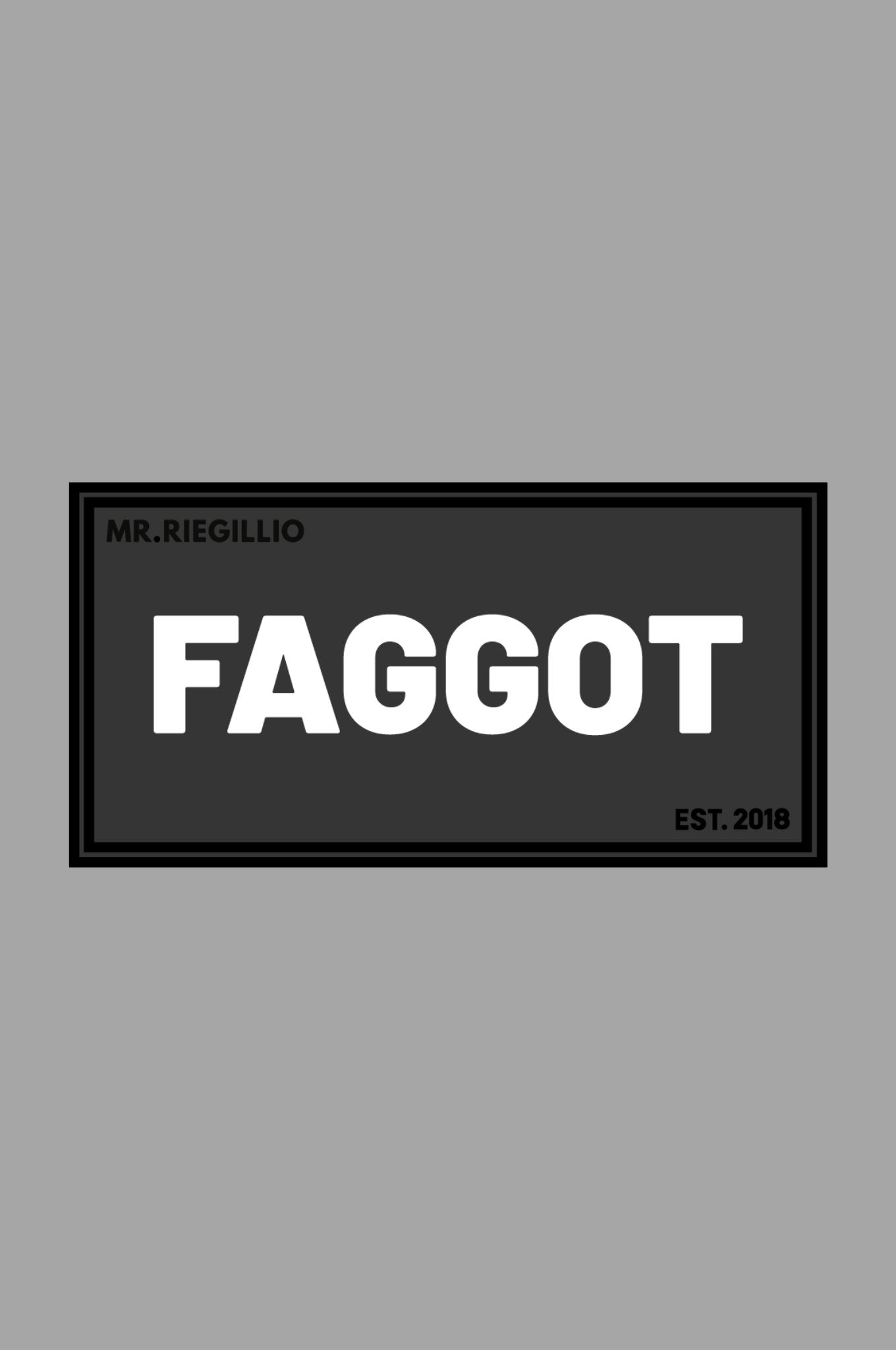 Rubber Velcro Patch - FAGGOT - White