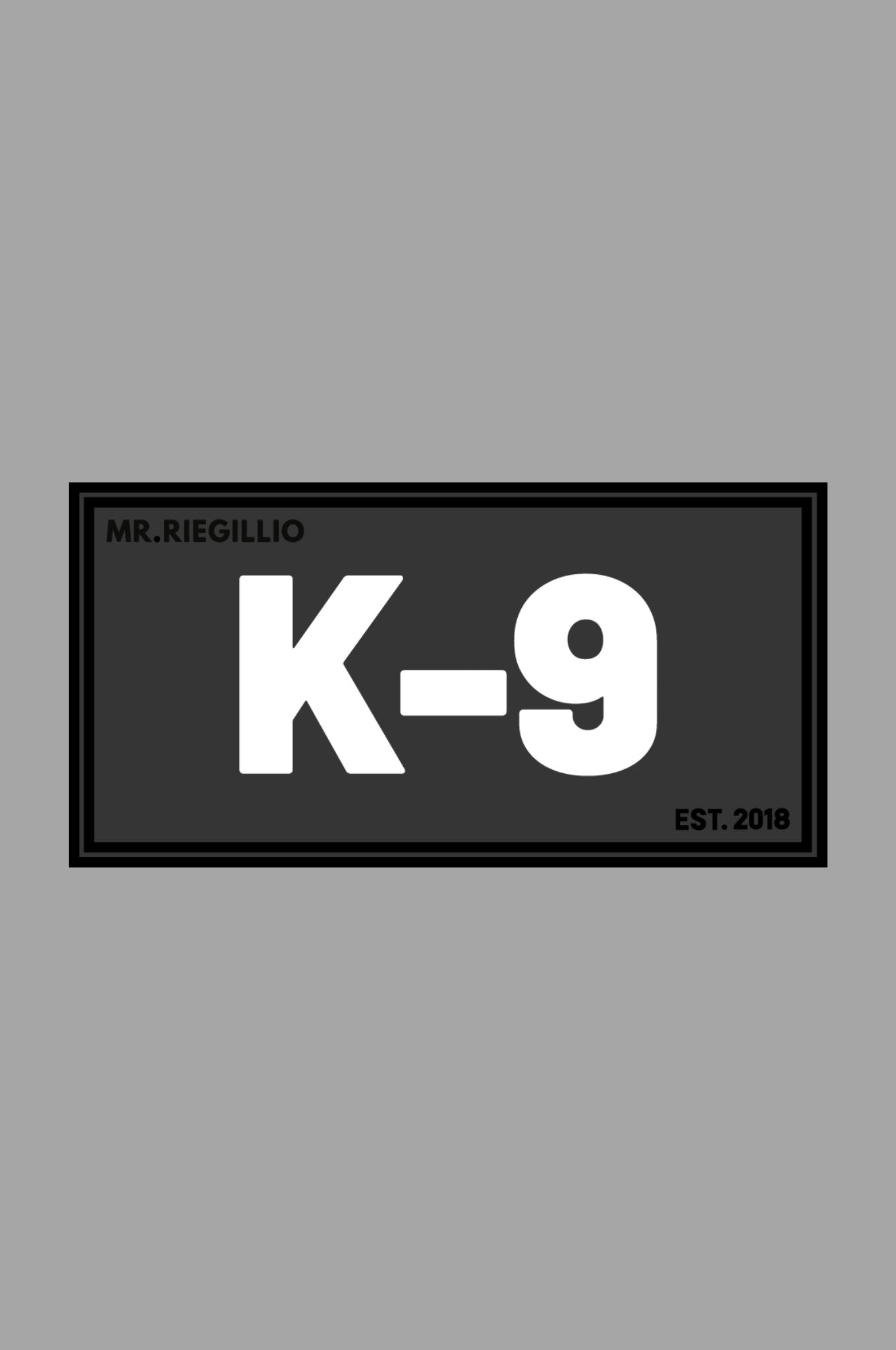 Rubber Velcro Patch - K9- White