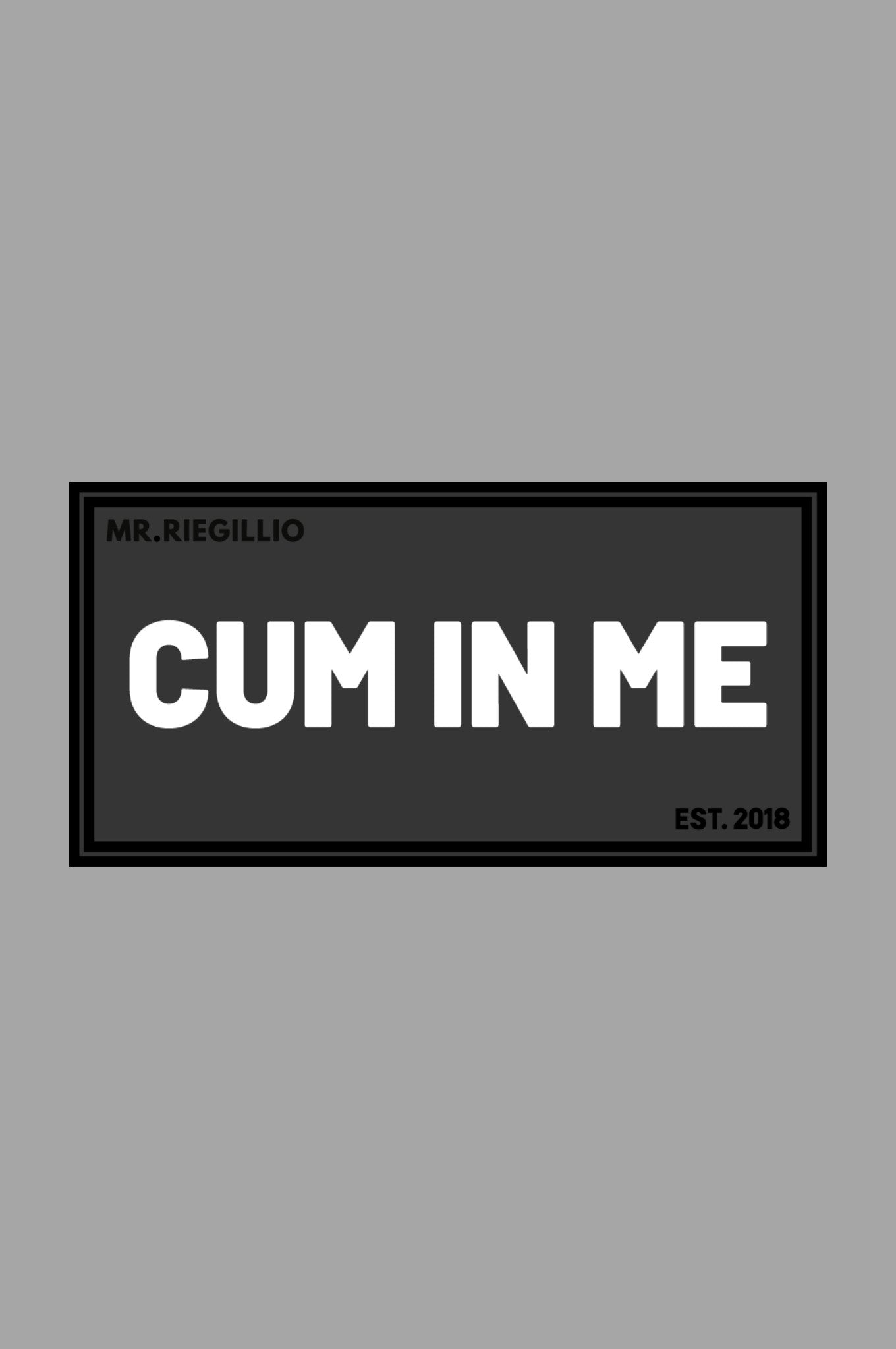 Rubber Velcro Patch - CUM IN ME - White