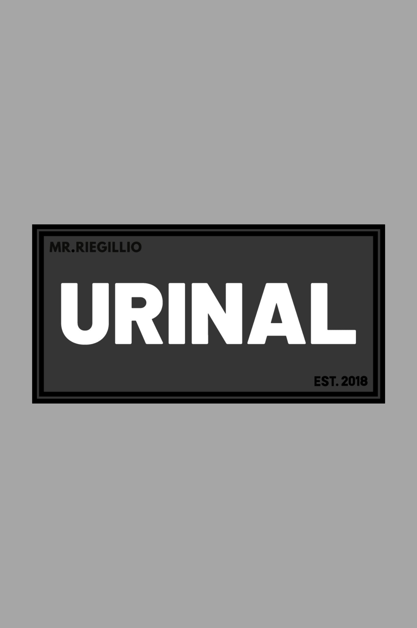 Rubber Velcro Patch - URINAL - White