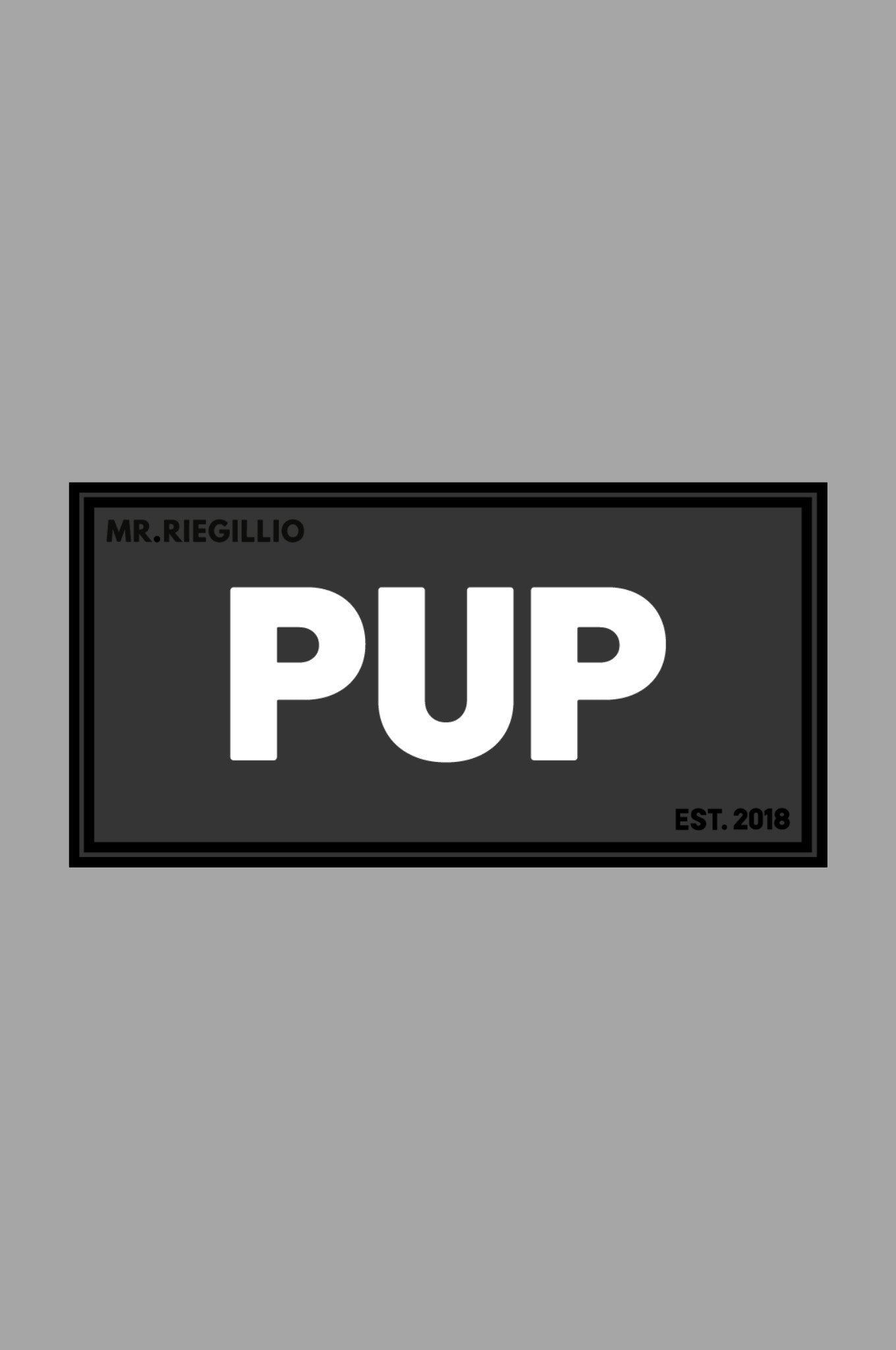 Rubber Velcro Patch - PUP - White