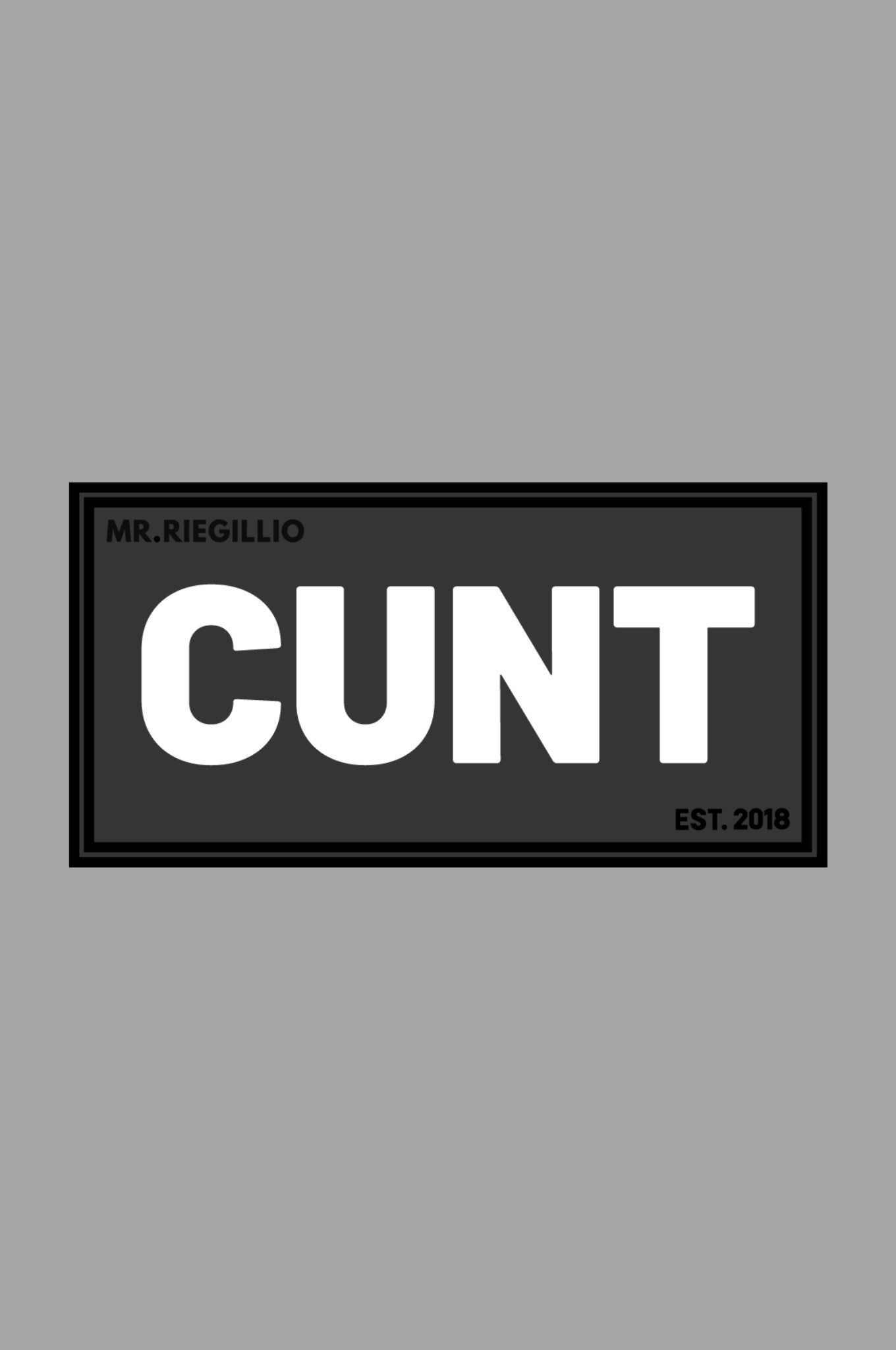 Rubber Velcro Patch - CUNT - White