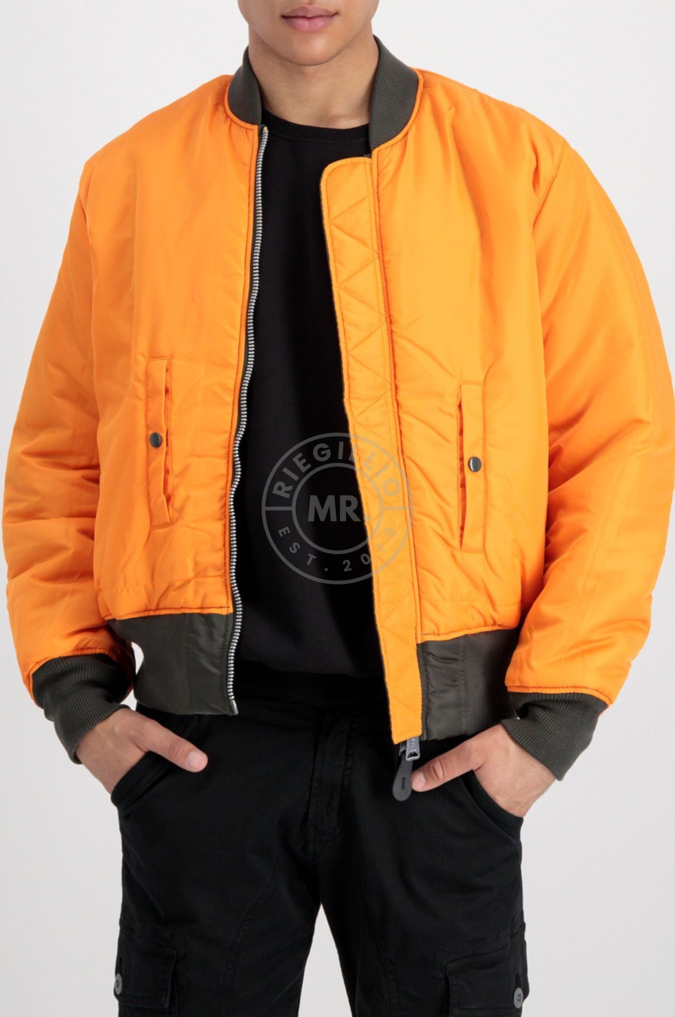 Alpha Industries MA-1 Bomber Jacket - Rep. Grey at MR. Riegillio