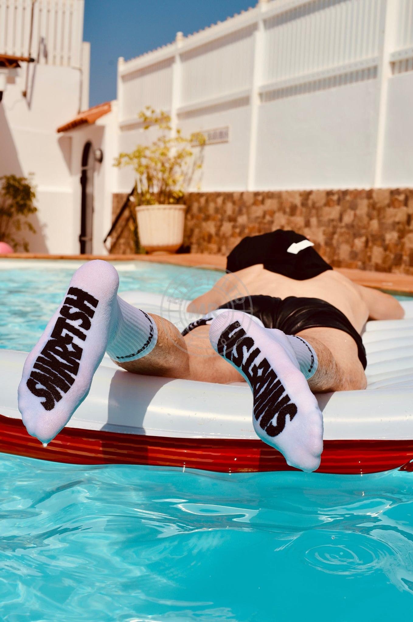 SNKRFTSH Crew Socks White at MR. Riegillio