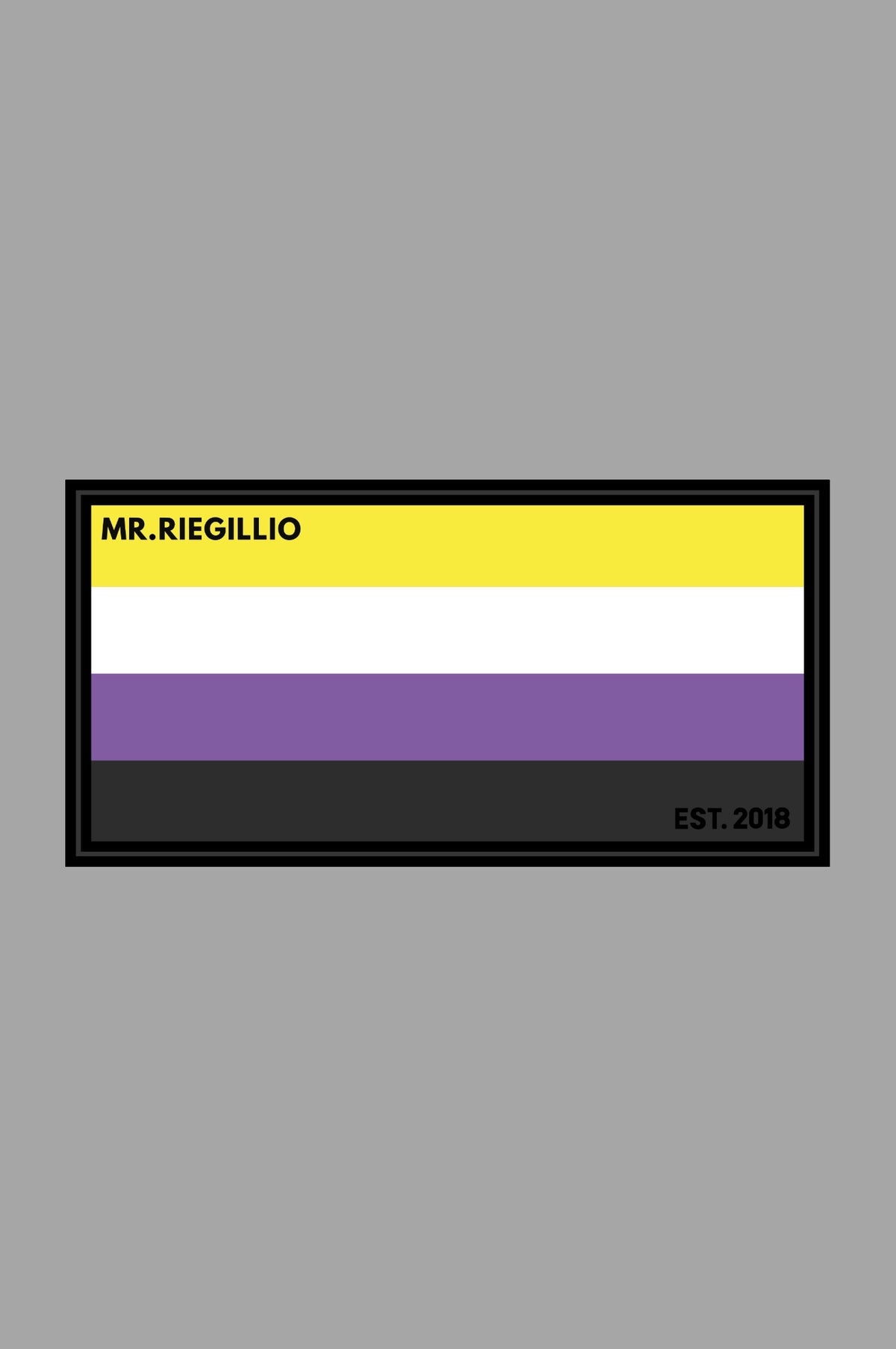 Rubber Velcro Patch - NON BINARY FLAG