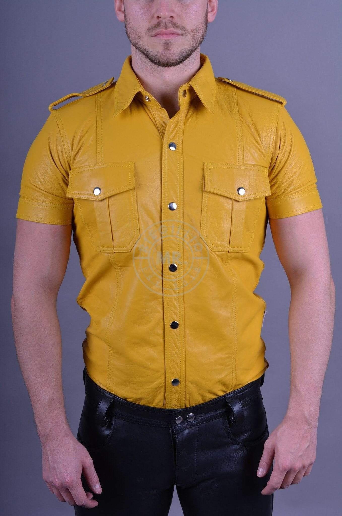 Yellow Leather Shirt at MR. Riegillio