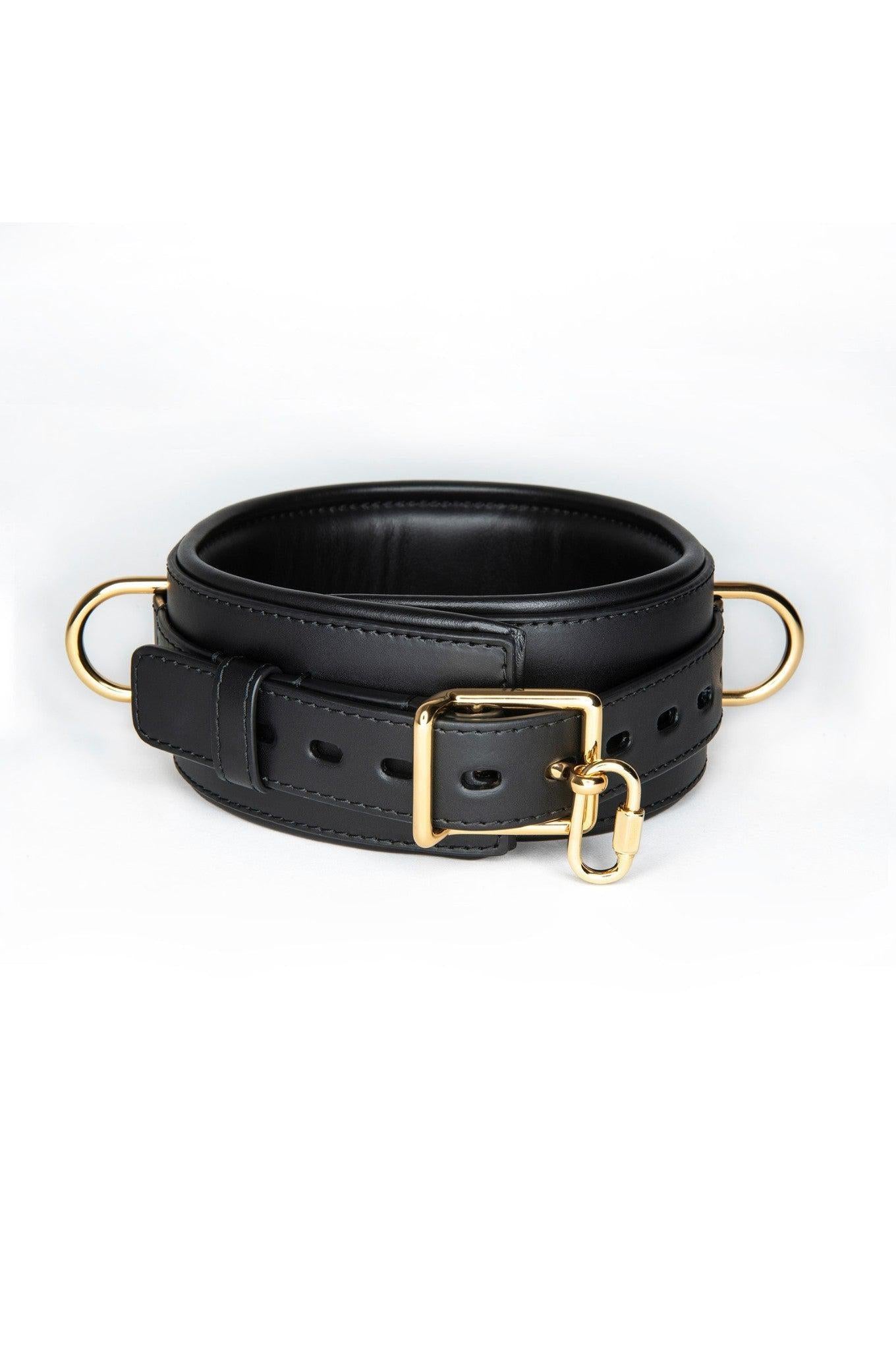 SIRAINER Leather Collar - Gold at MR. Riegillio