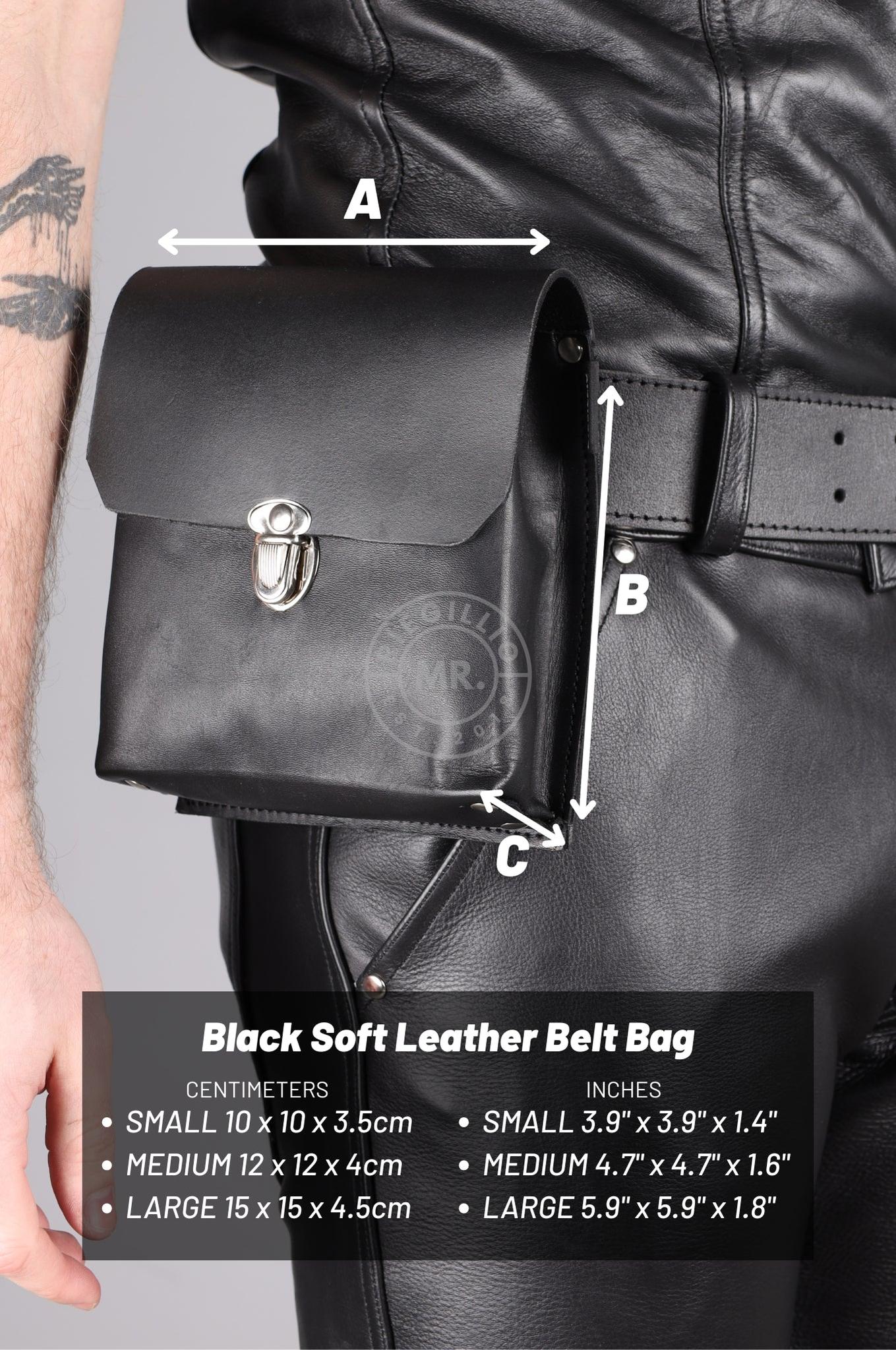 Black Soft Leather Belt Bag - Small at MR. Riegillio