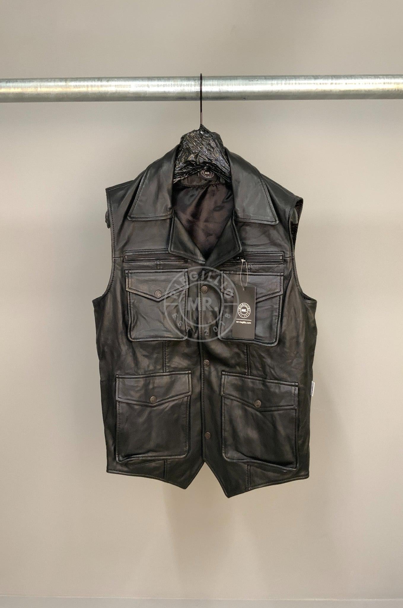 #210 Leather Vest at MR. Riegillio