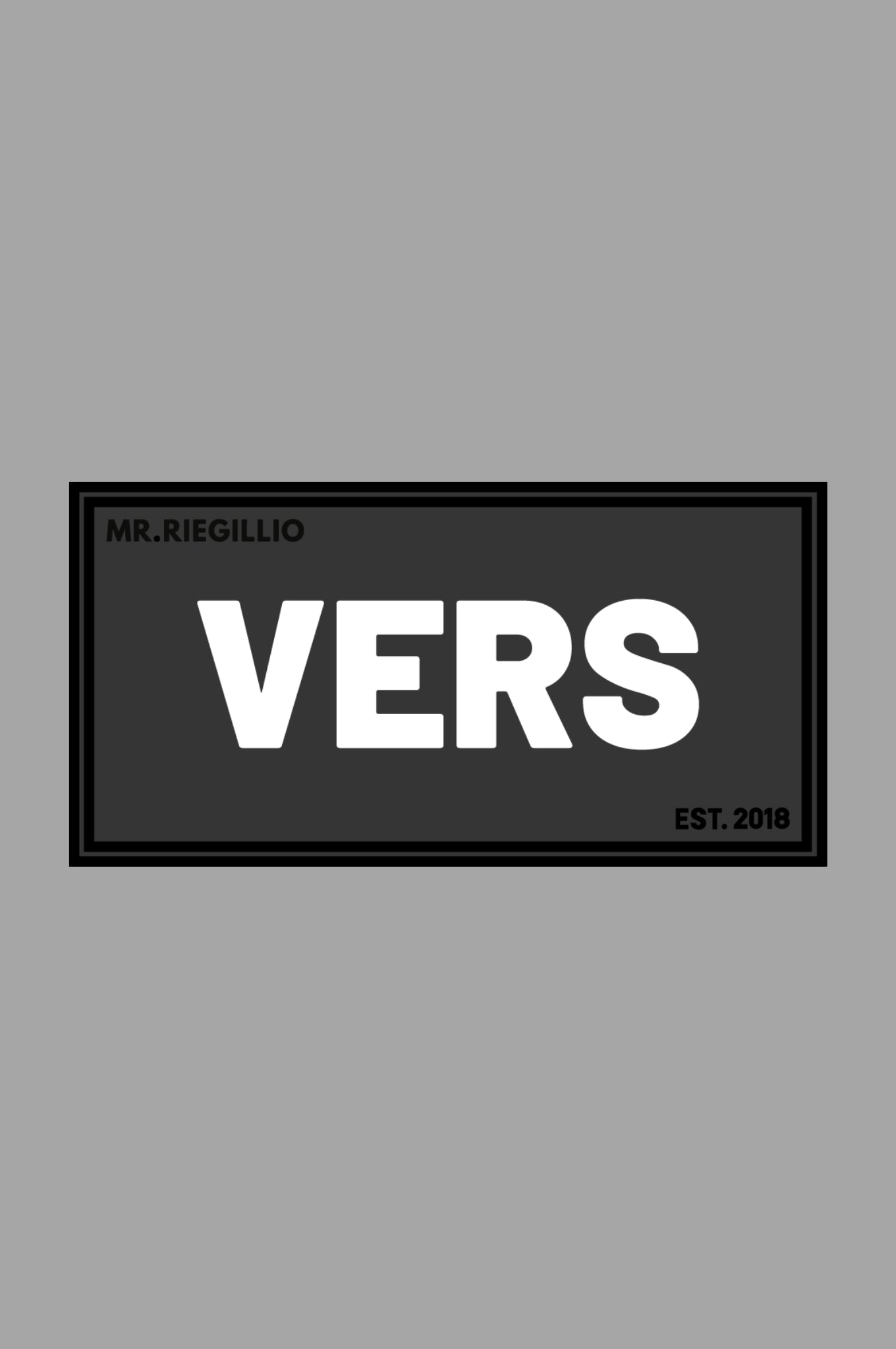 Rubber Velcro Patch - VERS - White at MR. Riegillio