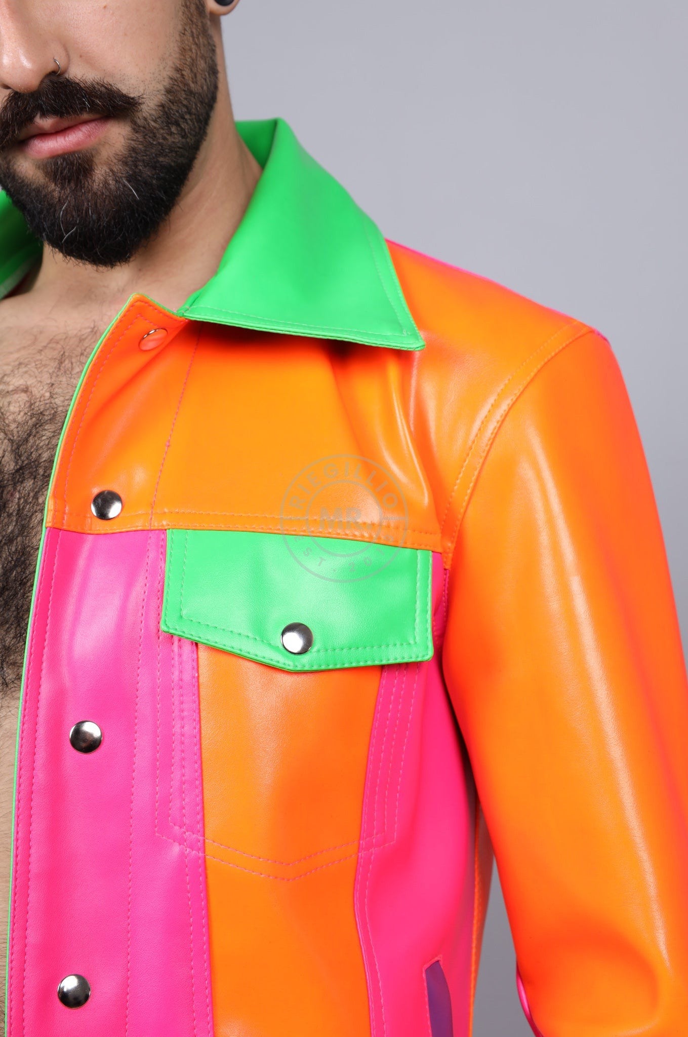 MR. Neon Colored Trucker Jacket at MR. Riegillio