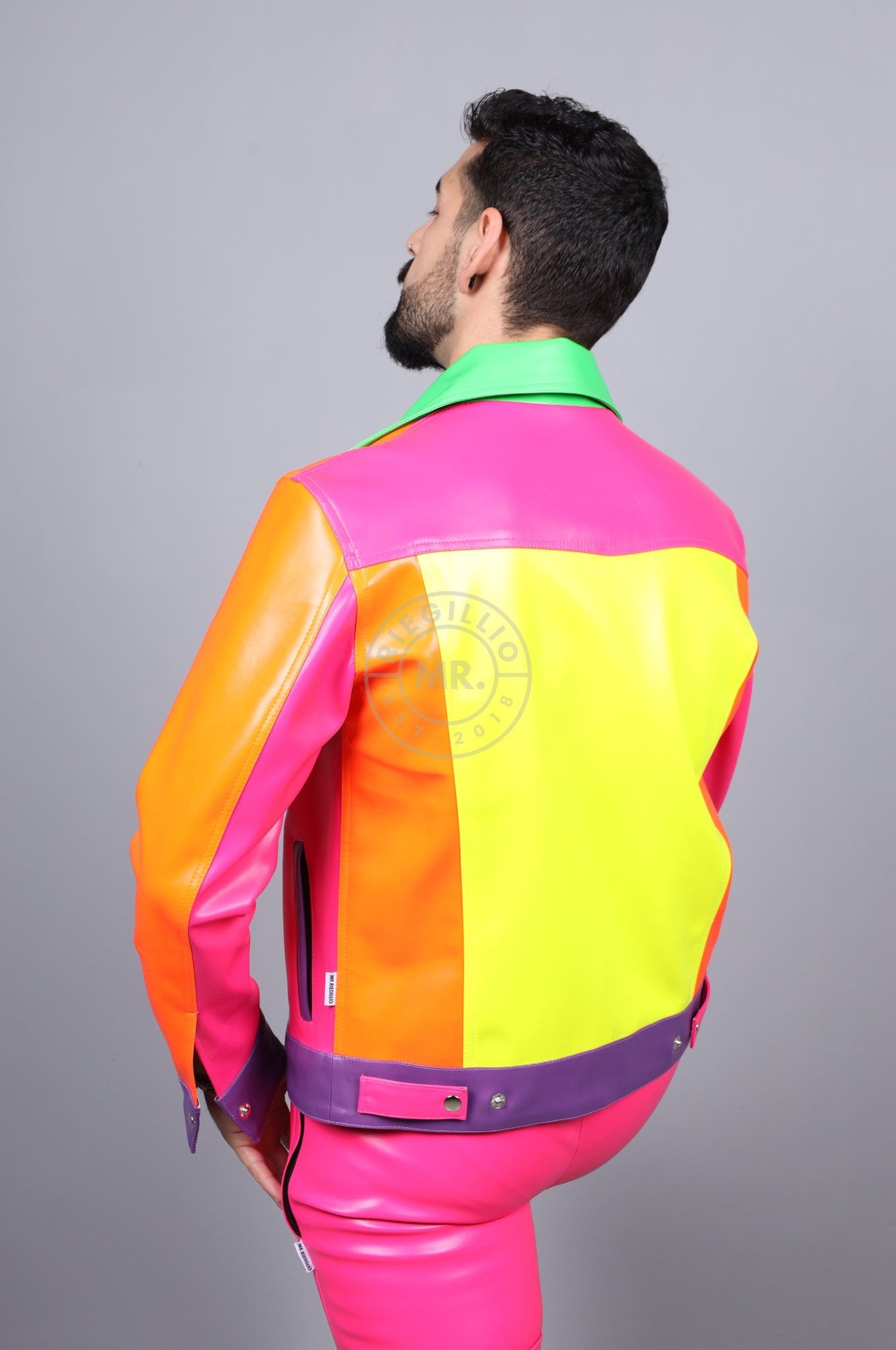 MR. Neon Colored Trucker Jacket at MR. Riegillio