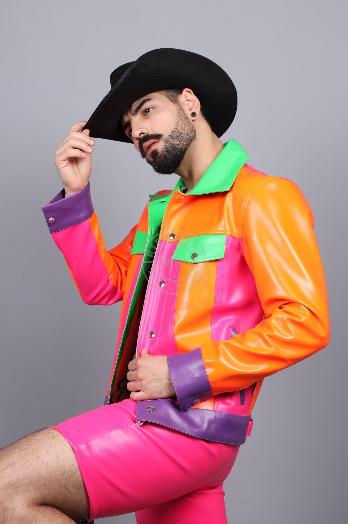 MR. Neon Colored Trucker Jacket at MR. Riegillio