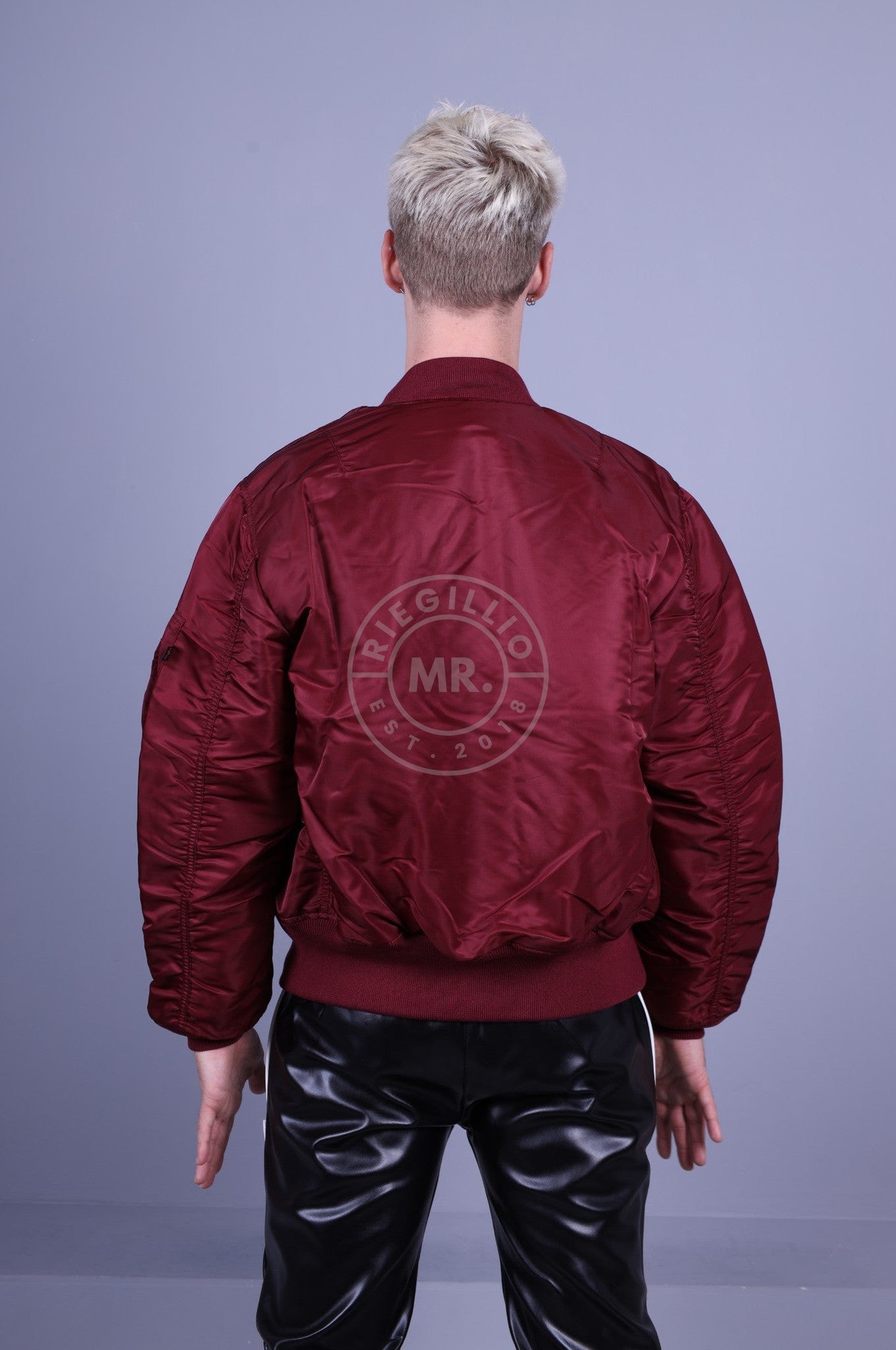 Alpha Industries MA-1 Bomber Jacket - Burgundy-at MR. Riegillio