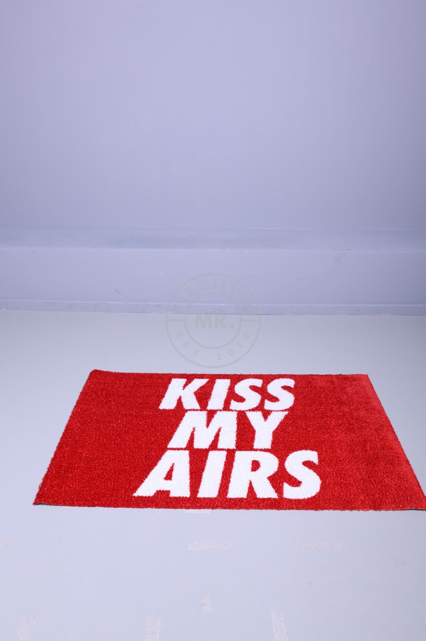 Doormat - KISS MY AIRS - Red-at MR. Riegillio