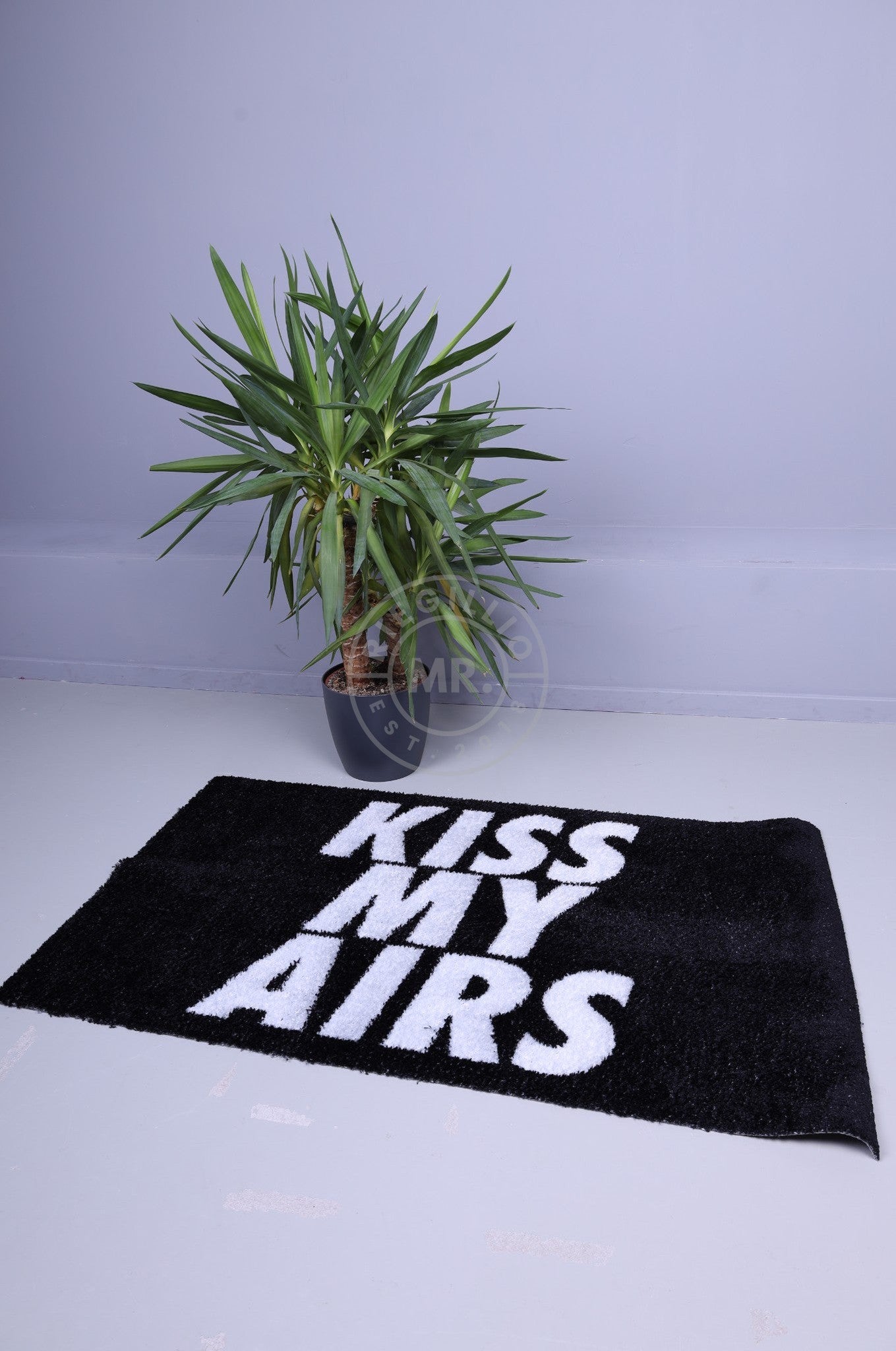 Doormat - KISS MY AIRS - Black-at MR. Riegillio
