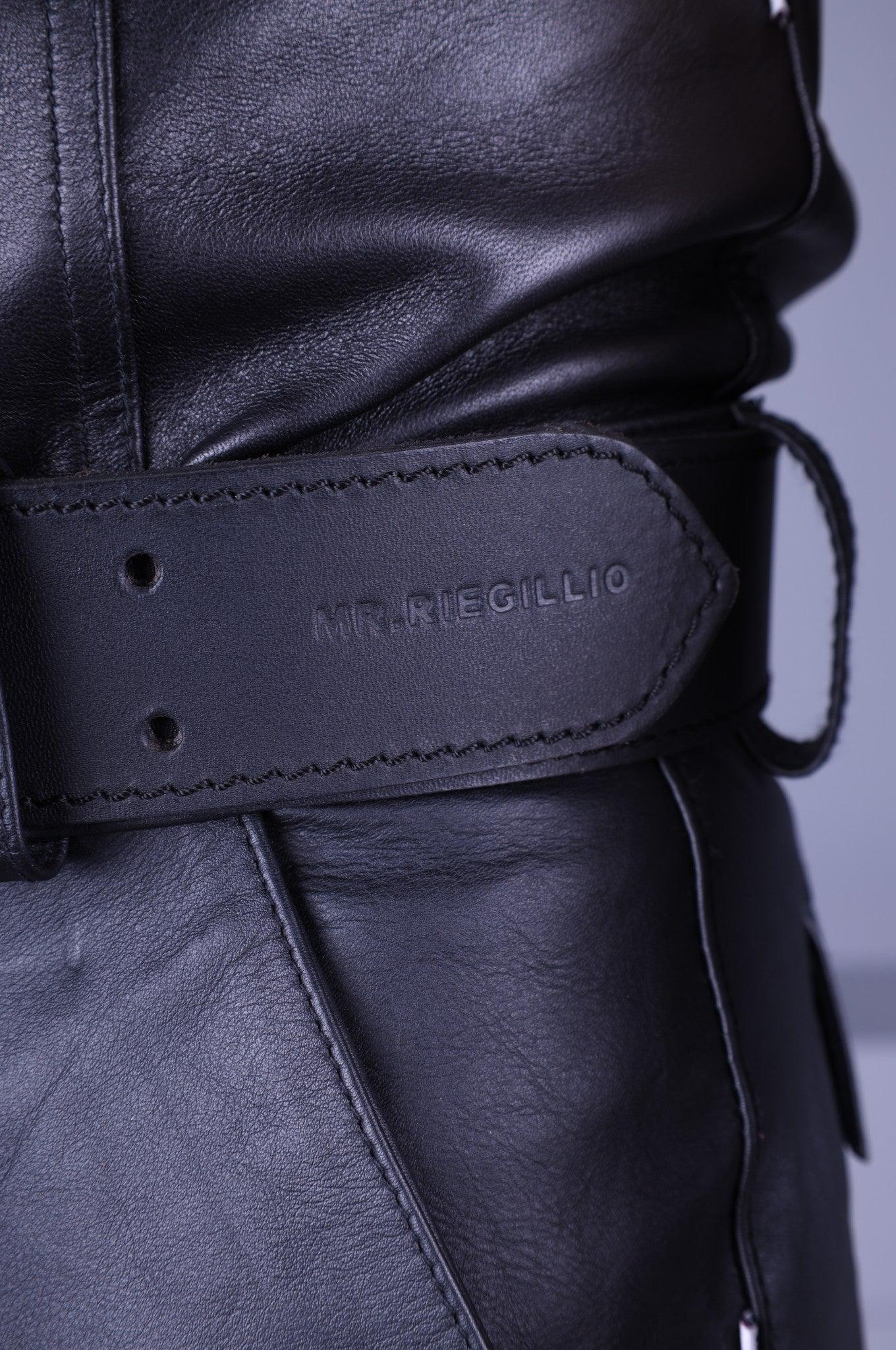 Black Leather Belt at MR. Riegillio