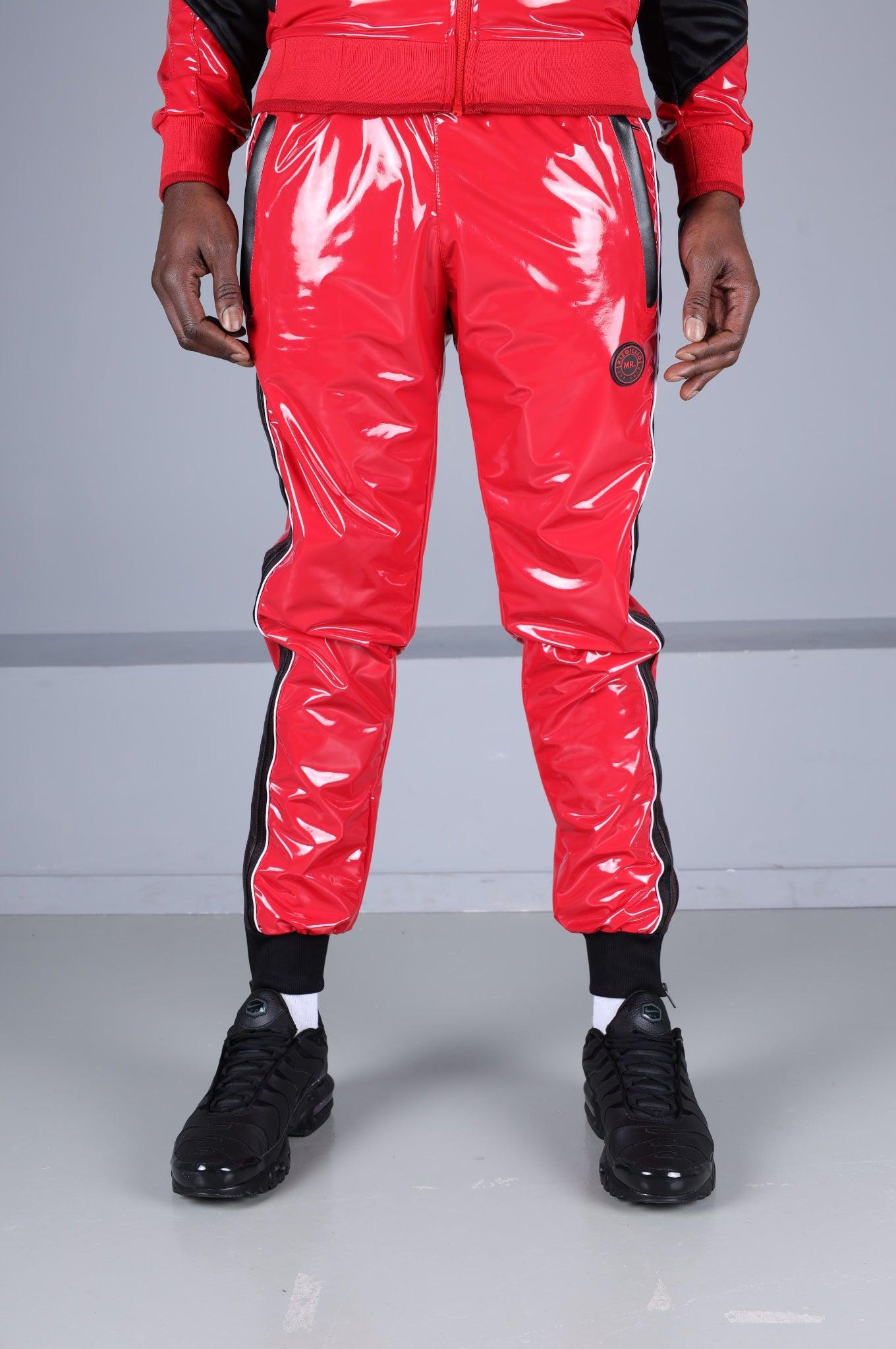 PVC 24 Tracksuit Pants - Red at MR. Riegillio