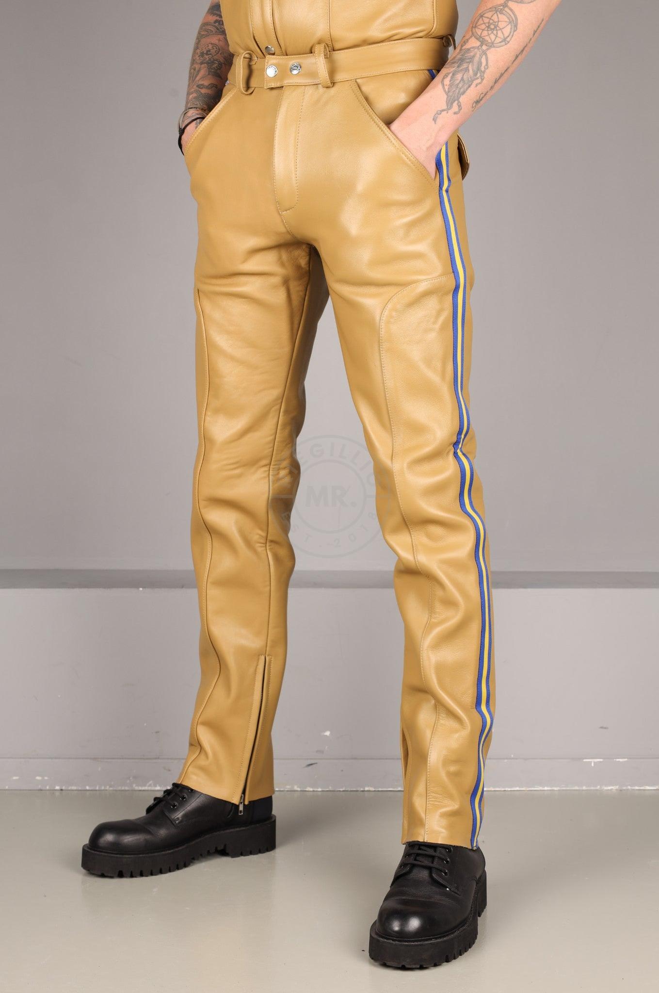 Leather Police Pants CA - Beige at MR. Riegillio