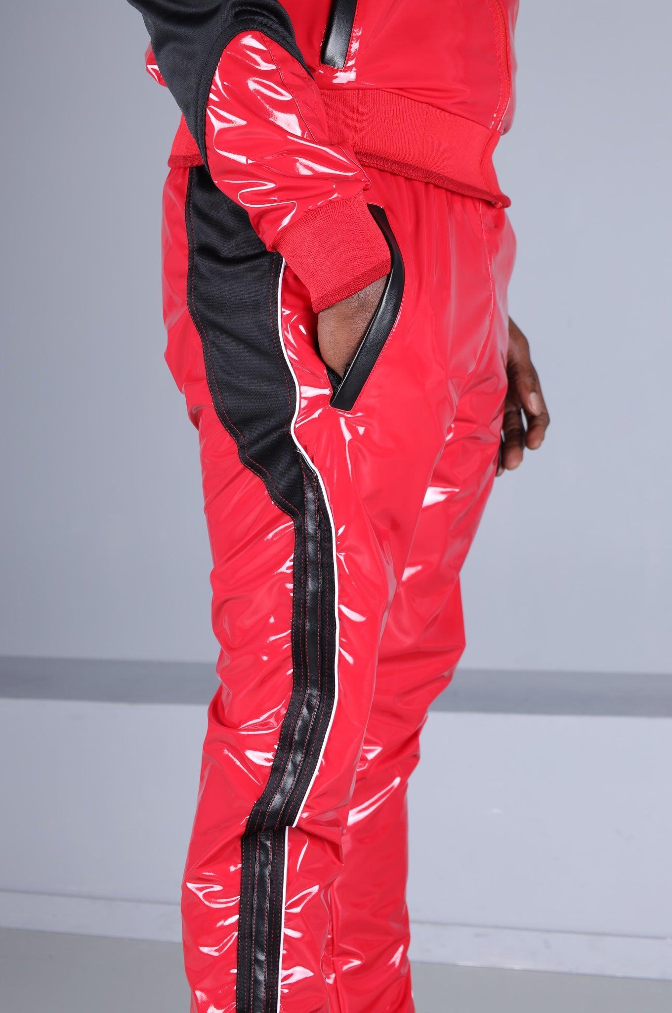 PVC 24 Tracksuit Pants - Red at MR. Riegillio