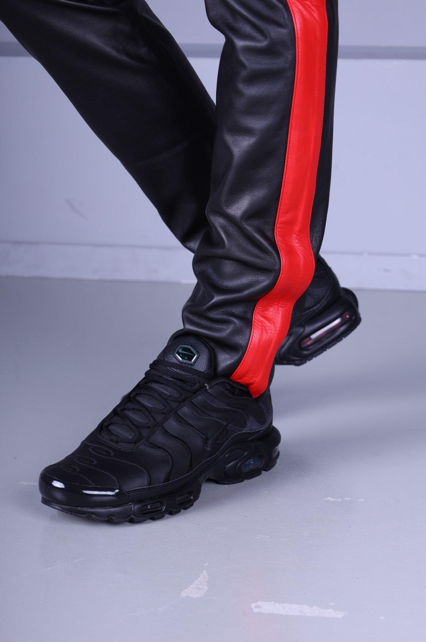 Black Leather 5 Pocket Pants