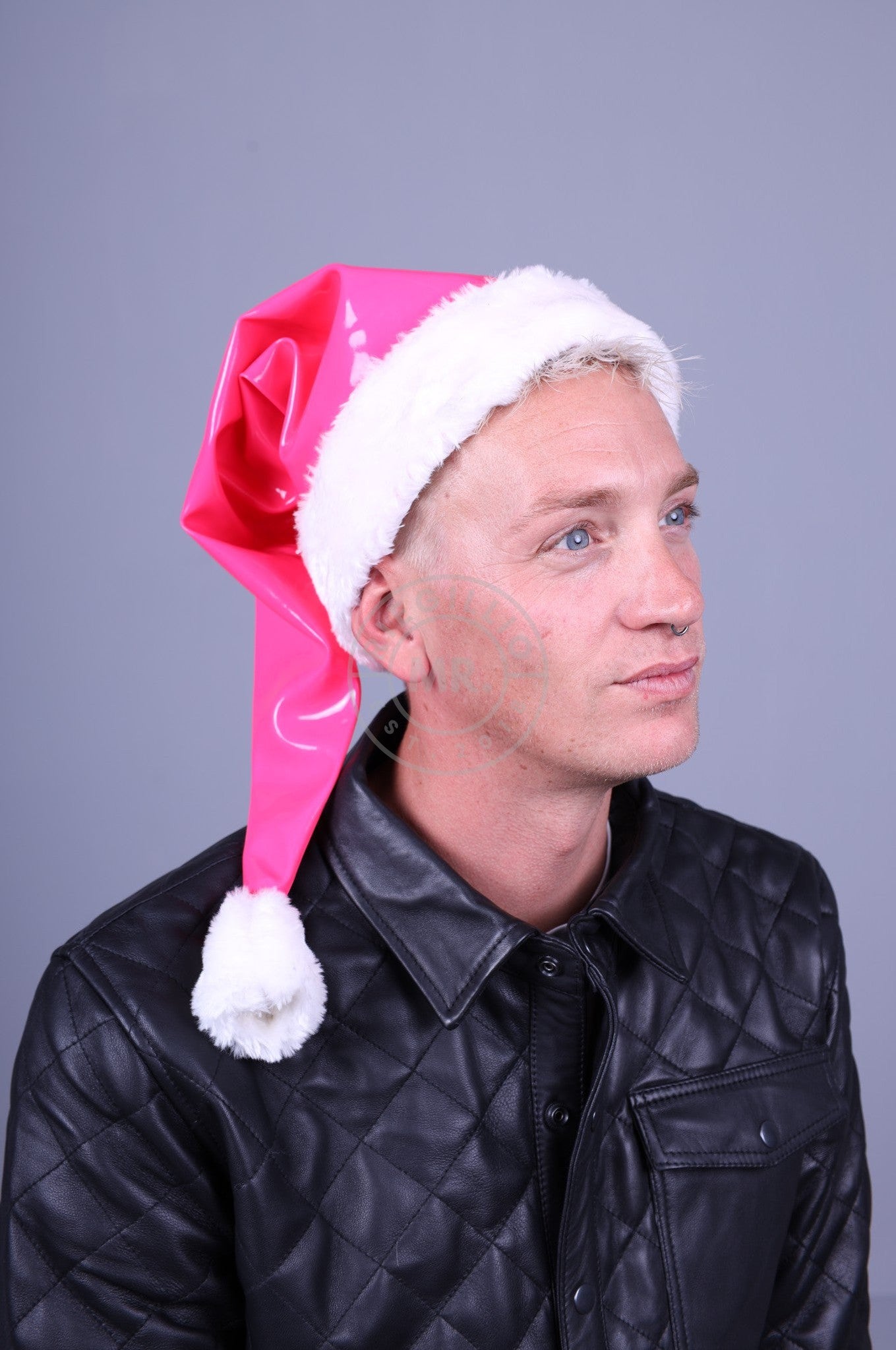 Pink Heavy PVC Christmas Hat