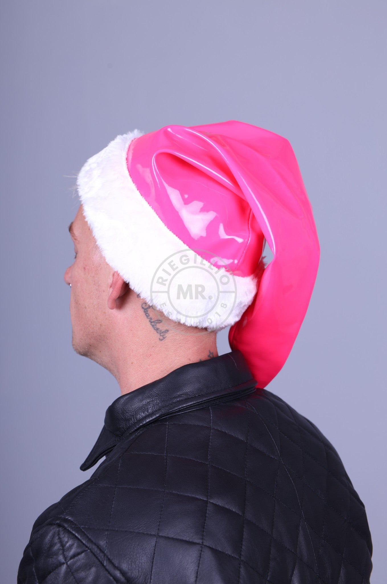 Pink Heavy PVC Christmas Hat at MR. Riegillio