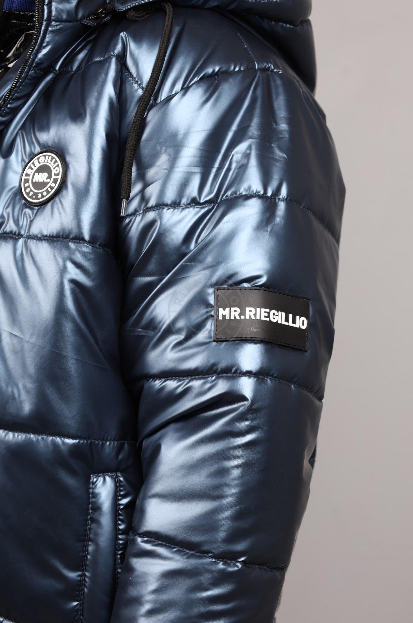 PVC Puffer Jacket - Metallic Blue at MR. Riegillio